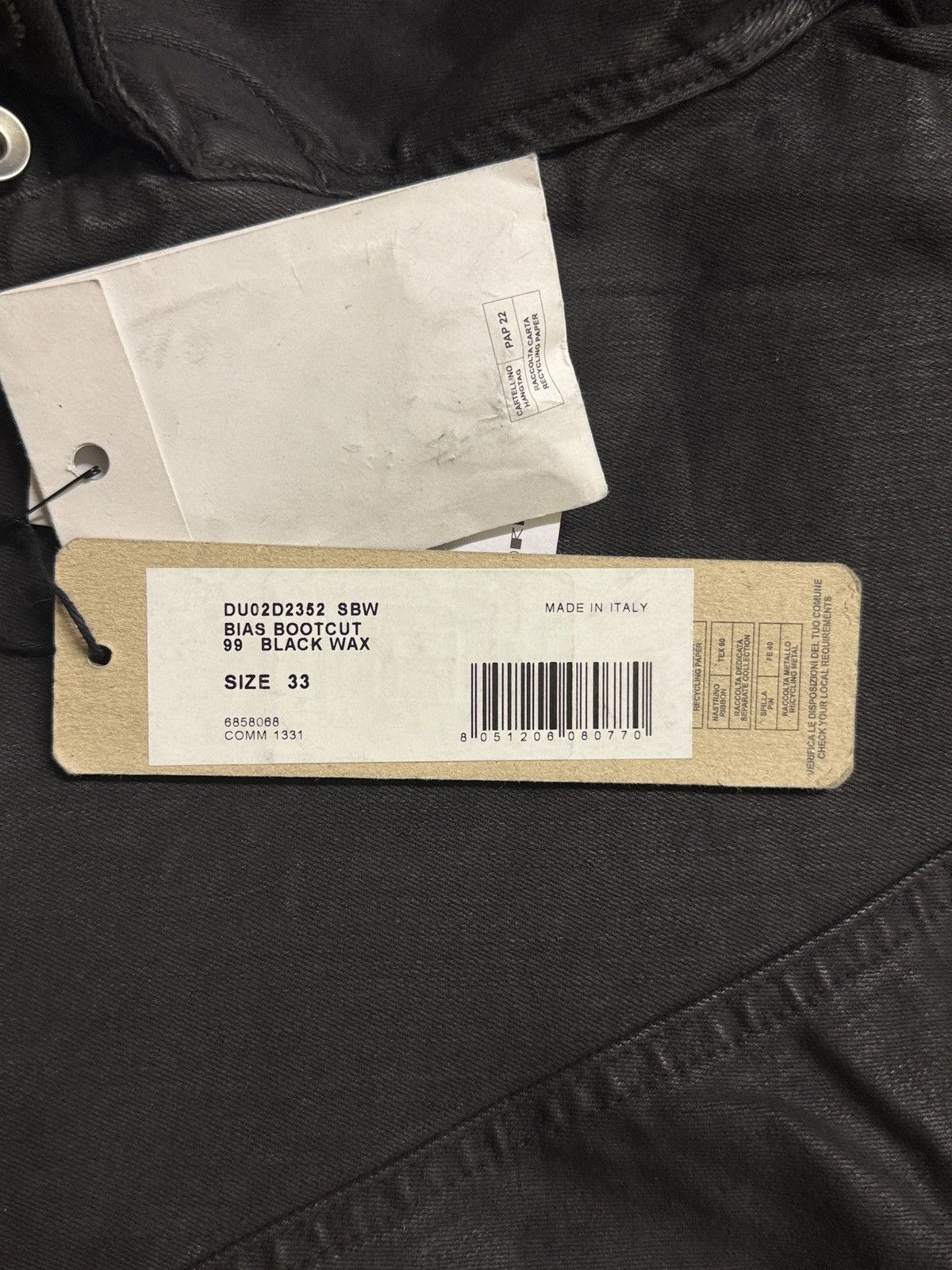 Rick Owens Rick Owens FW24 SBW Waxed Bias Bootcut Jeans Size US 33 - 6 Thumbnail