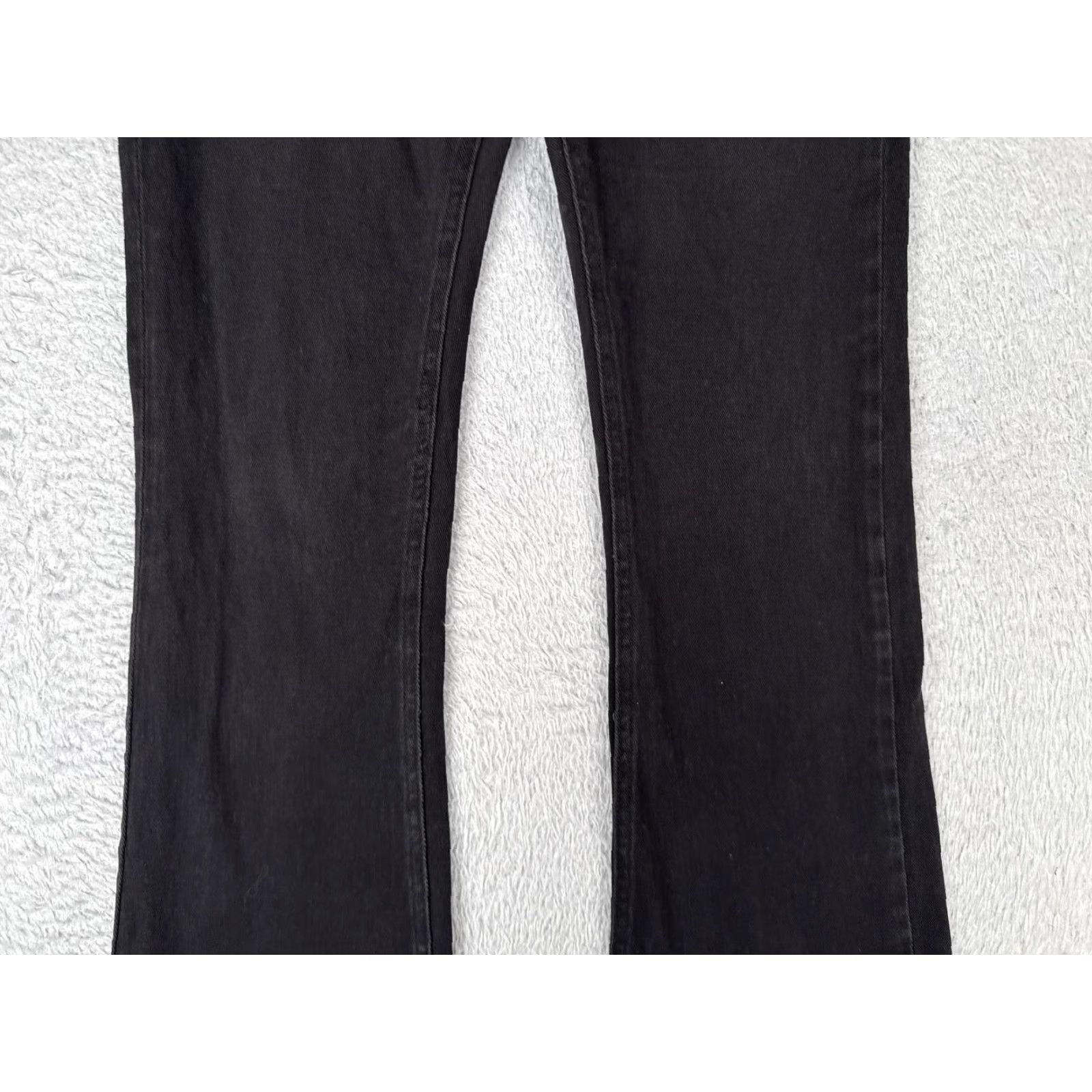 Brandy Melville Brandy Melville Jeans Womens Medium Black Mid Rise Flare Stretch Denim 24x29 Size 32" / US 10 / IT 46 - 3 Thumbnail