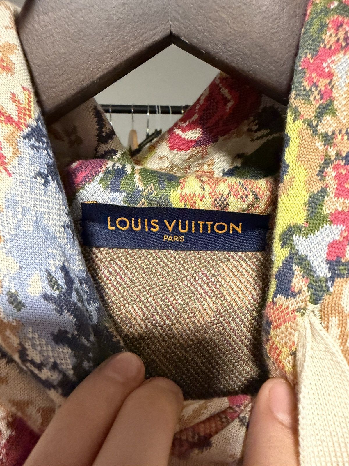 Louis Vuitton Louis Vuitton X Virgil Abloh - Beige Floral Hoodie Size US L / EU 52-54 / 3 - 7 Thumbnail