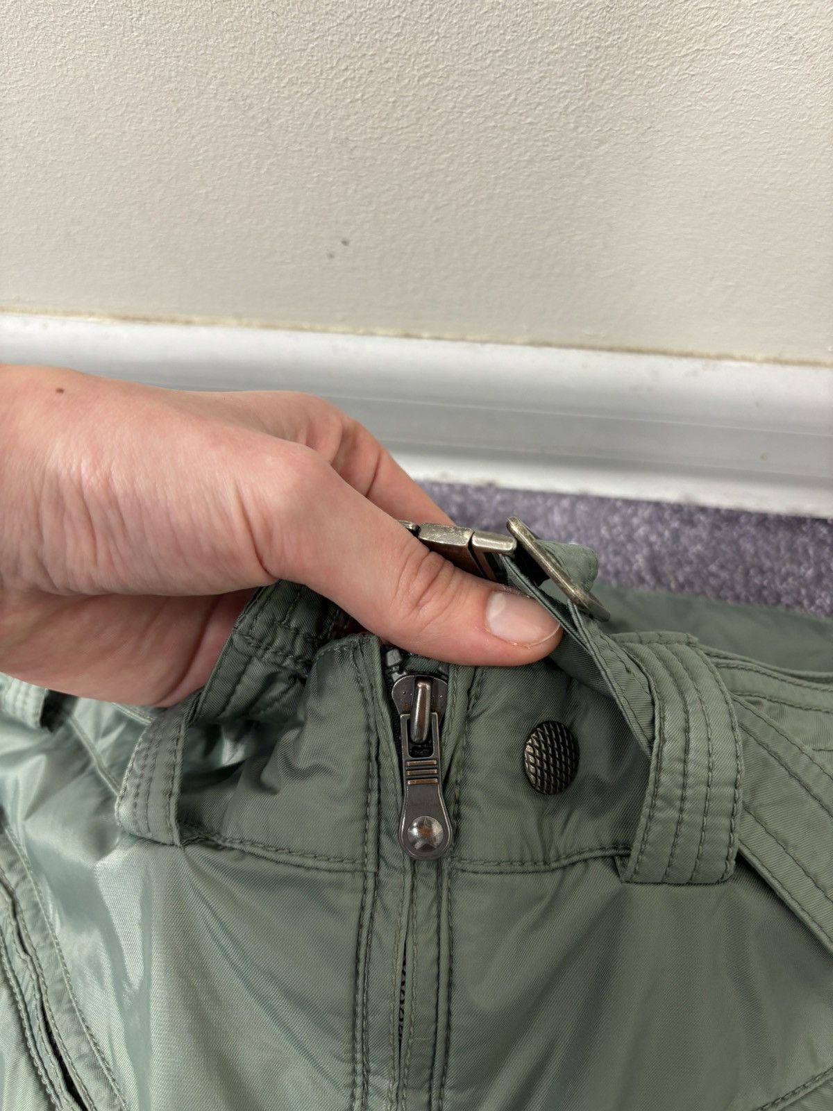 JET SET Jet Set Women’s Sage Green Star Belted Outdoor Ski Pants Size 32" / US 10 / IT 46 - 8 Thumbnail