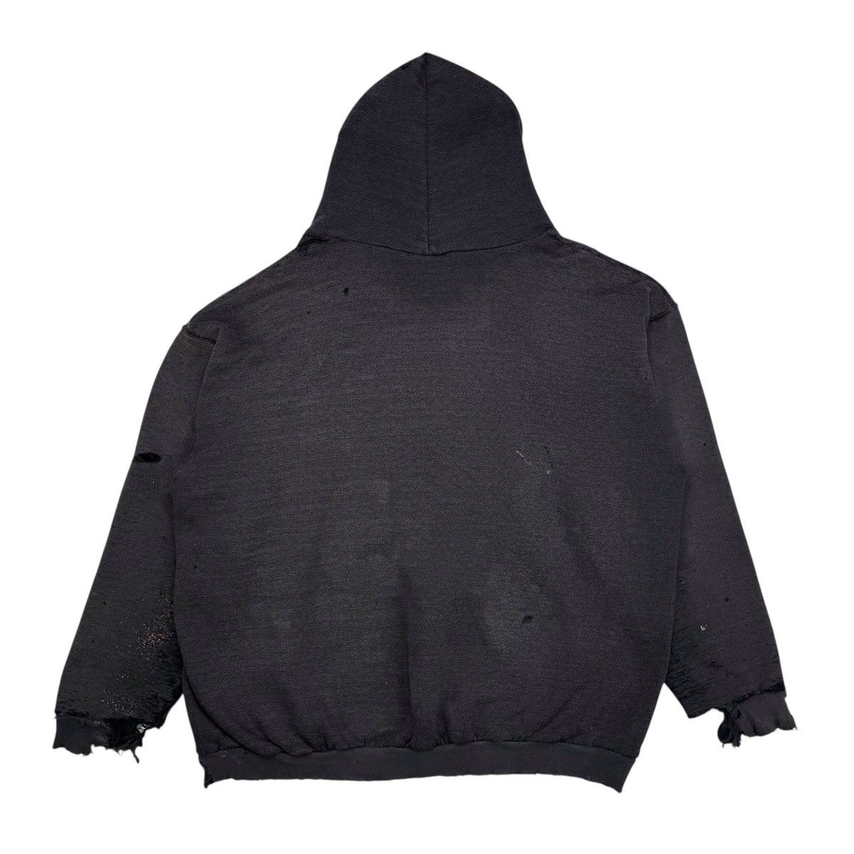Vintage VINTAGE THRASHED FADED BLACK MILITARY HOODIE Size US XL / EU 56 / 4 - 3 Thumbnail