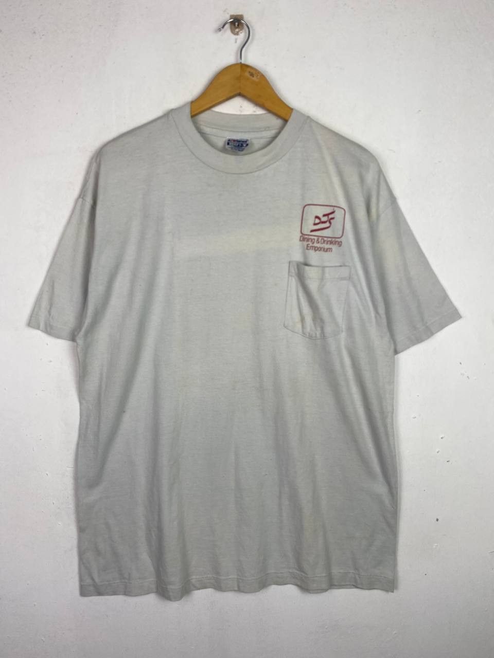 Vintage vintage 80s hanes doug fisher 88 tee single pocket tee Size US XL / EU 56 / 4 - 3 Thumbnail