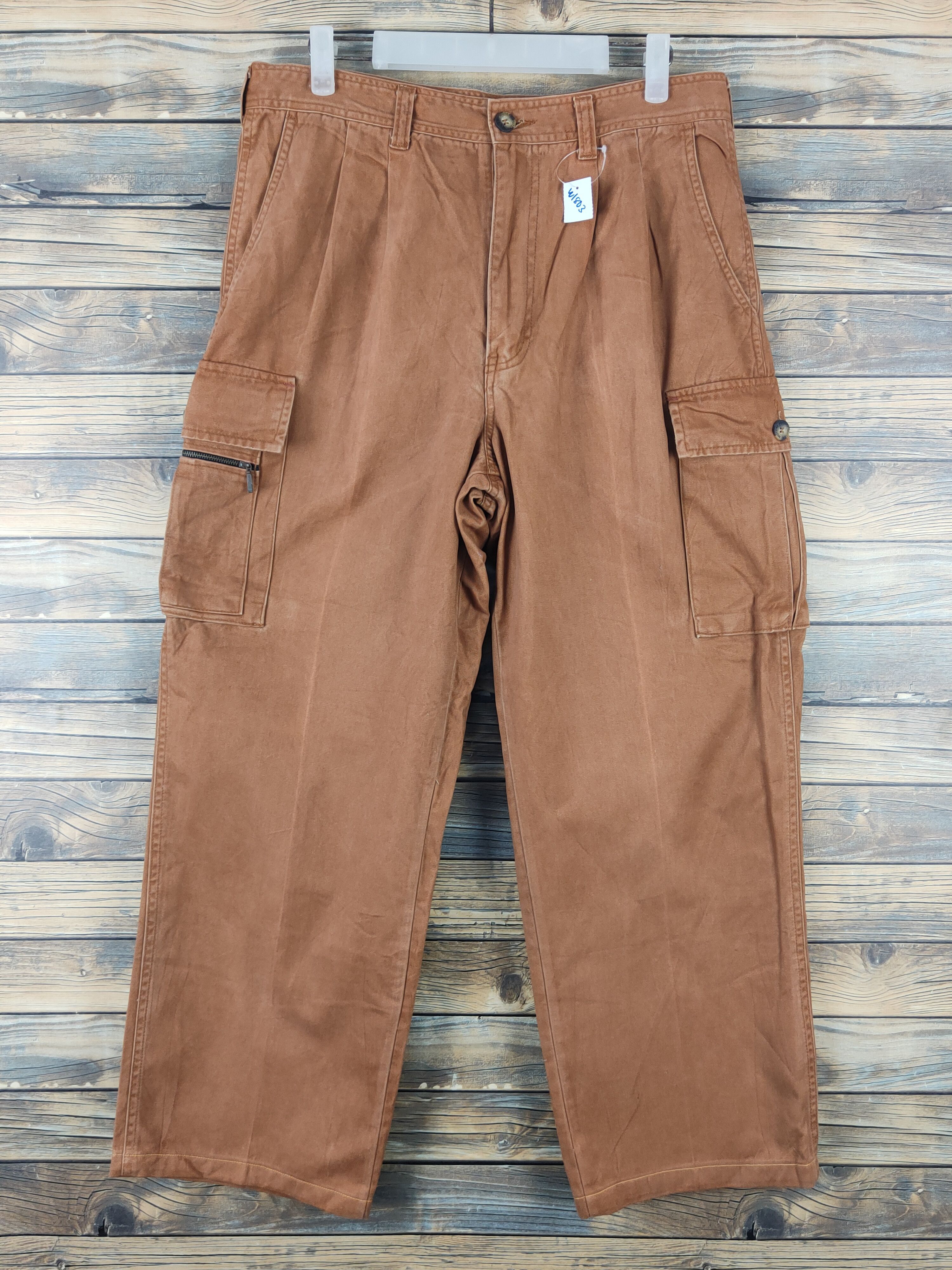 Japanese Brand Muteki Dark Orange Multipocket Tactical Cargo Pants #W1803 Size US 32 / EU 48 - 1 Thumbnail