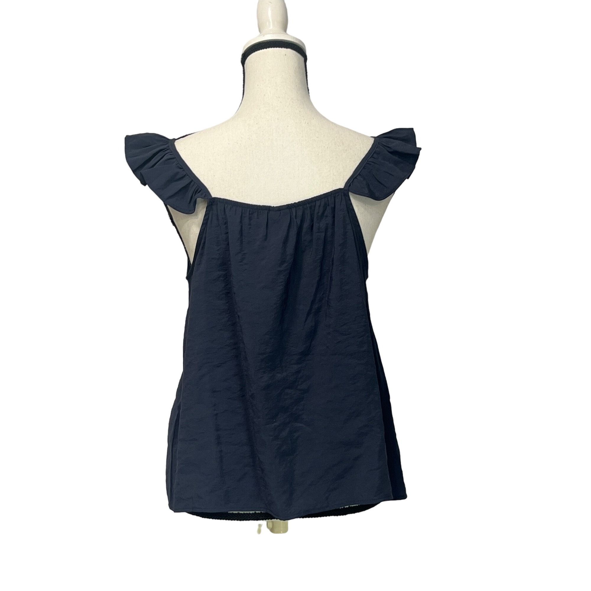 Other Vero Moda Ruffle Neck Detail Cami Top, Navy Blazer, Sz. S Size S / US 4 / IT 40 - 4 Thumbnail