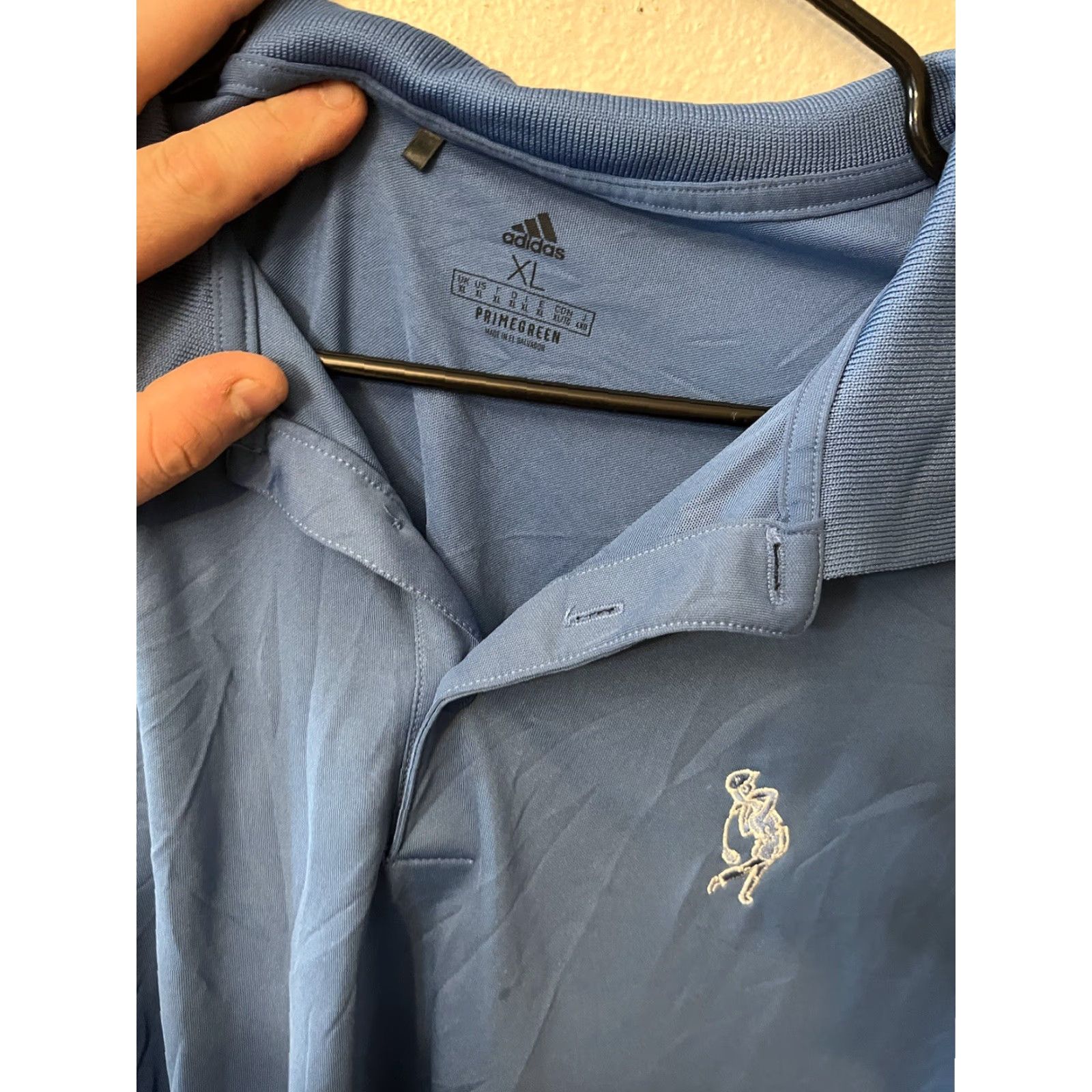 Adidas Adidas Primegreen Shirt Adult XL Blue Short Sleeve Golf Polo Embroidery Size US XL / EU 56 / 4 - 2 Thumbnail