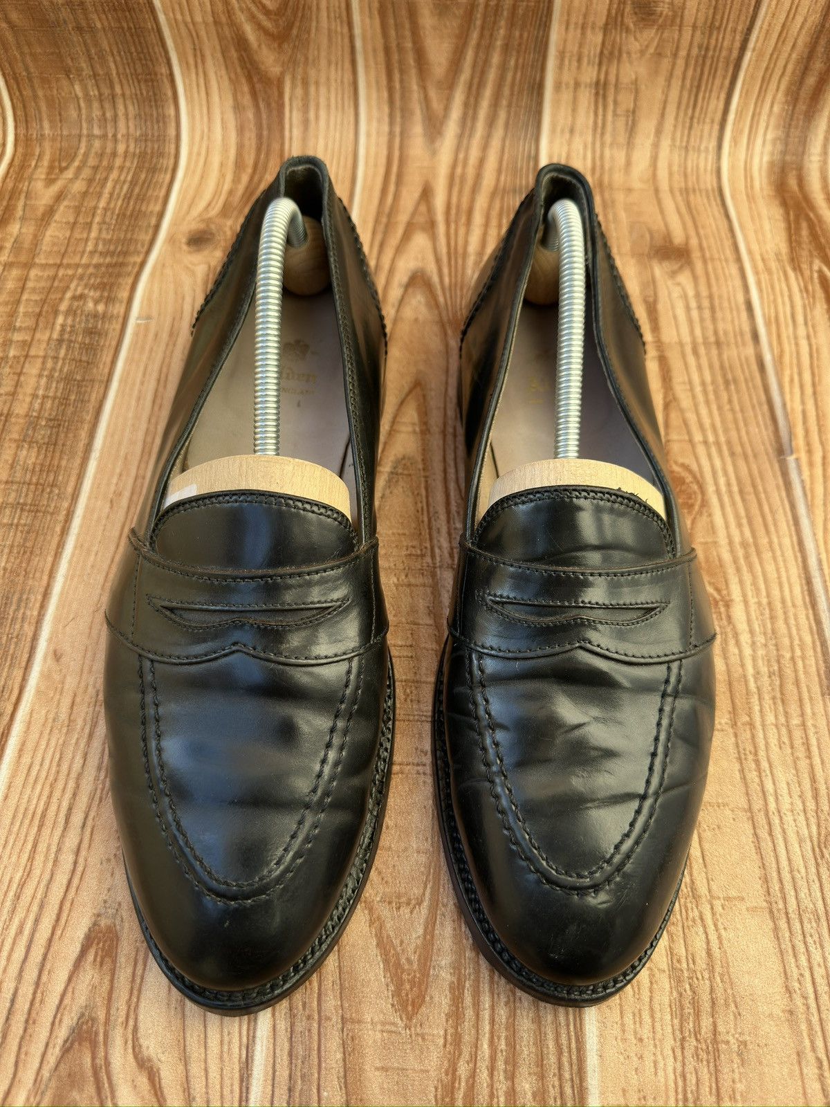 Alden Alden Leather Shell Cordovan Loafers Black Size US 10.5 / EU 43-44 - 4 Thumbnail