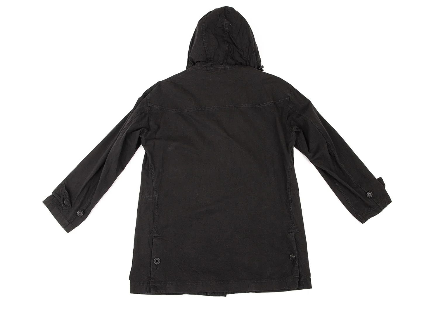 Issey Miyake Cotton Military Hoodie Jacket in Black Size S-M Size US S / EU 44-46 / 1 - 15 Thumbnail