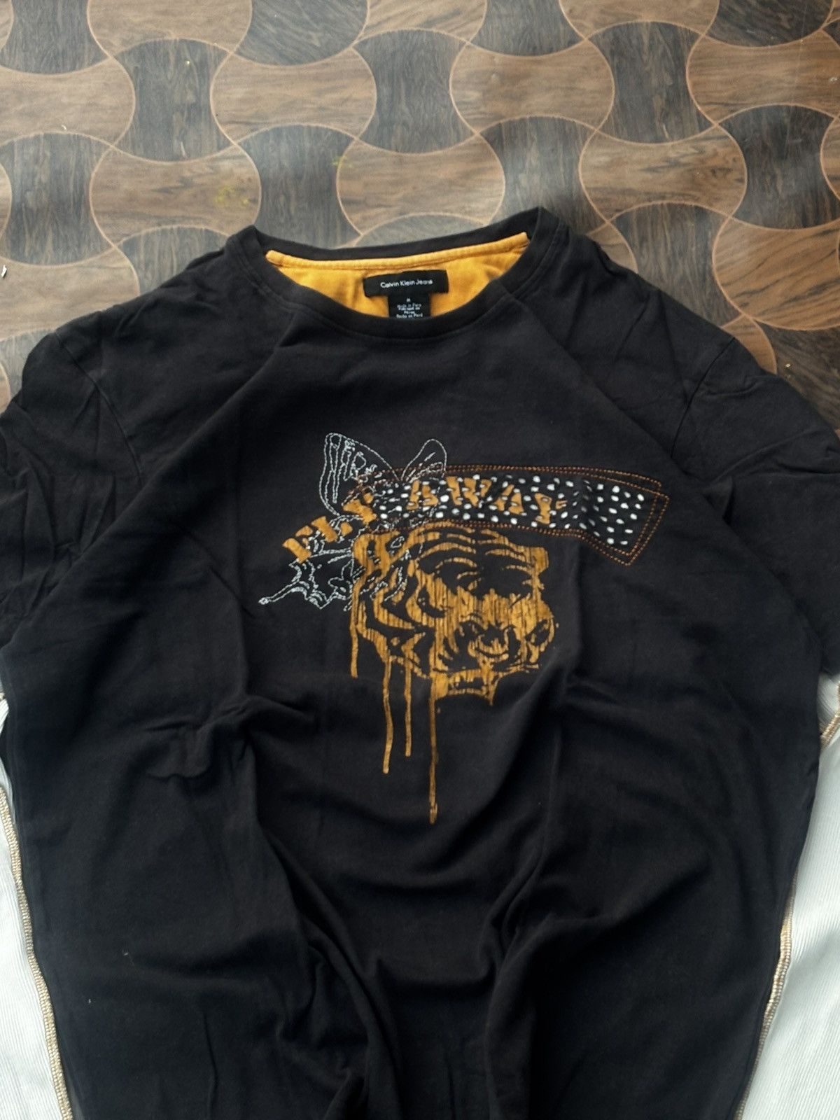 Calvin Klein Calvin Klein Jeans Y2K Tiger Graphic Layered Longsleeve Tee Size US XS / EU 42 / 0 - 5 Thumbnail