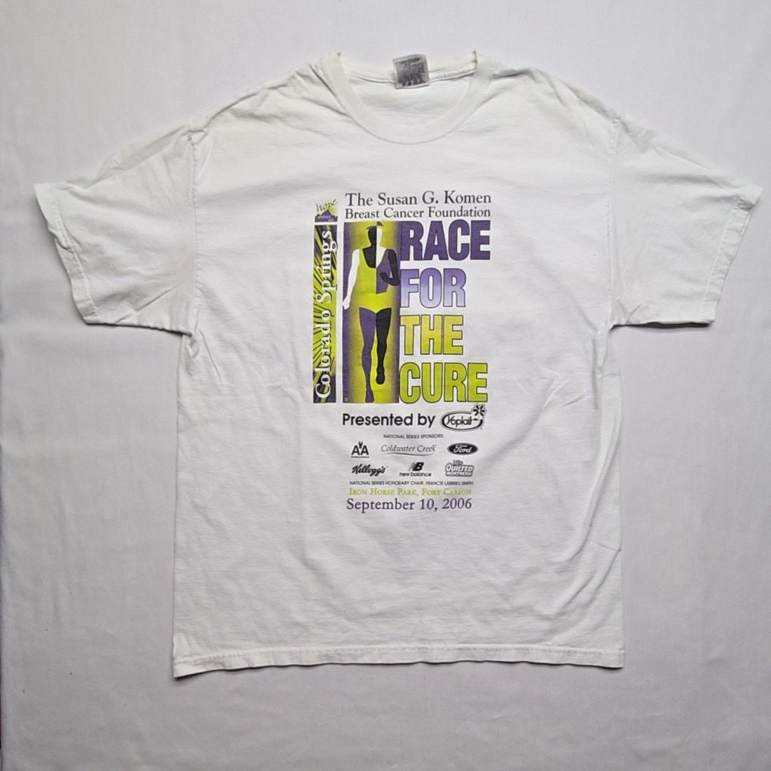 Vintage Race for the Cure Shirt Susan G. Komen Running L White Tee Size US L / EU 52-54 / 3 - 1 Thumbnail