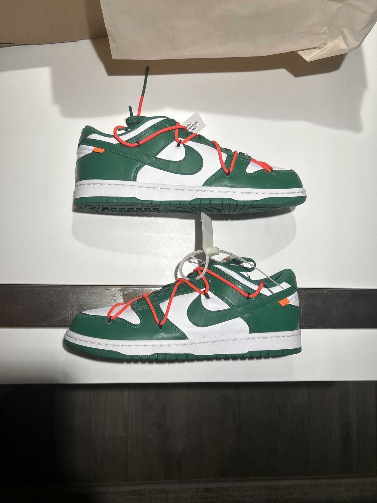 Nike dunk low Off-White white/pine green