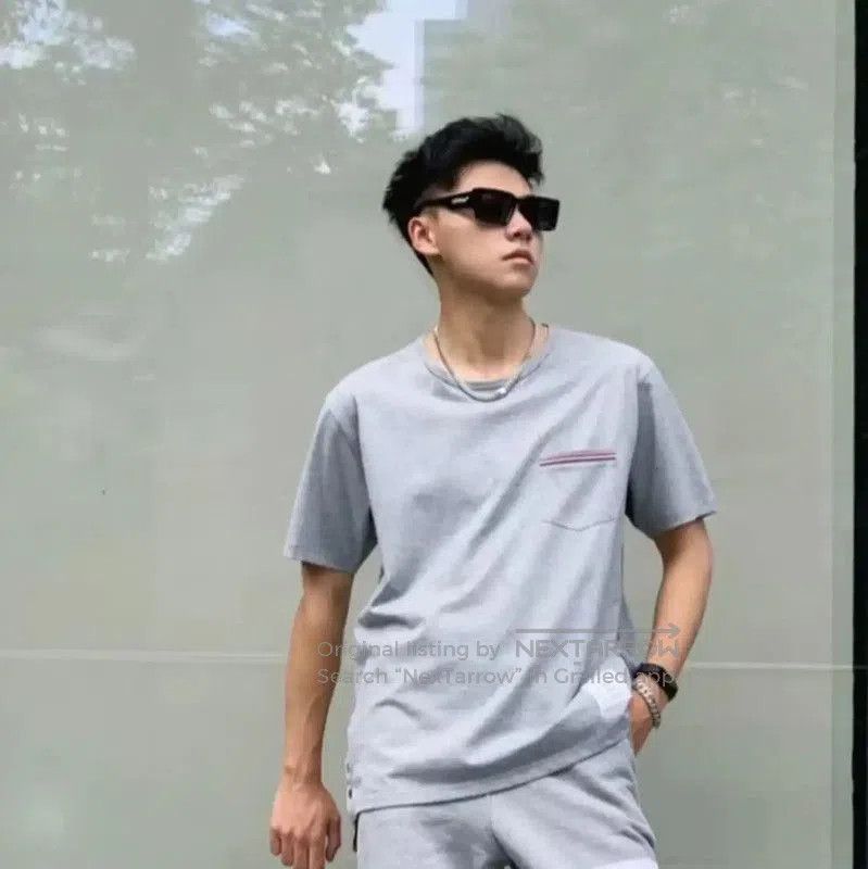 Thom Browne Thom Browne Gray Cotton T-Shirt for Men . Size US XL / EU 56 / 4 - 9 Thumbnail