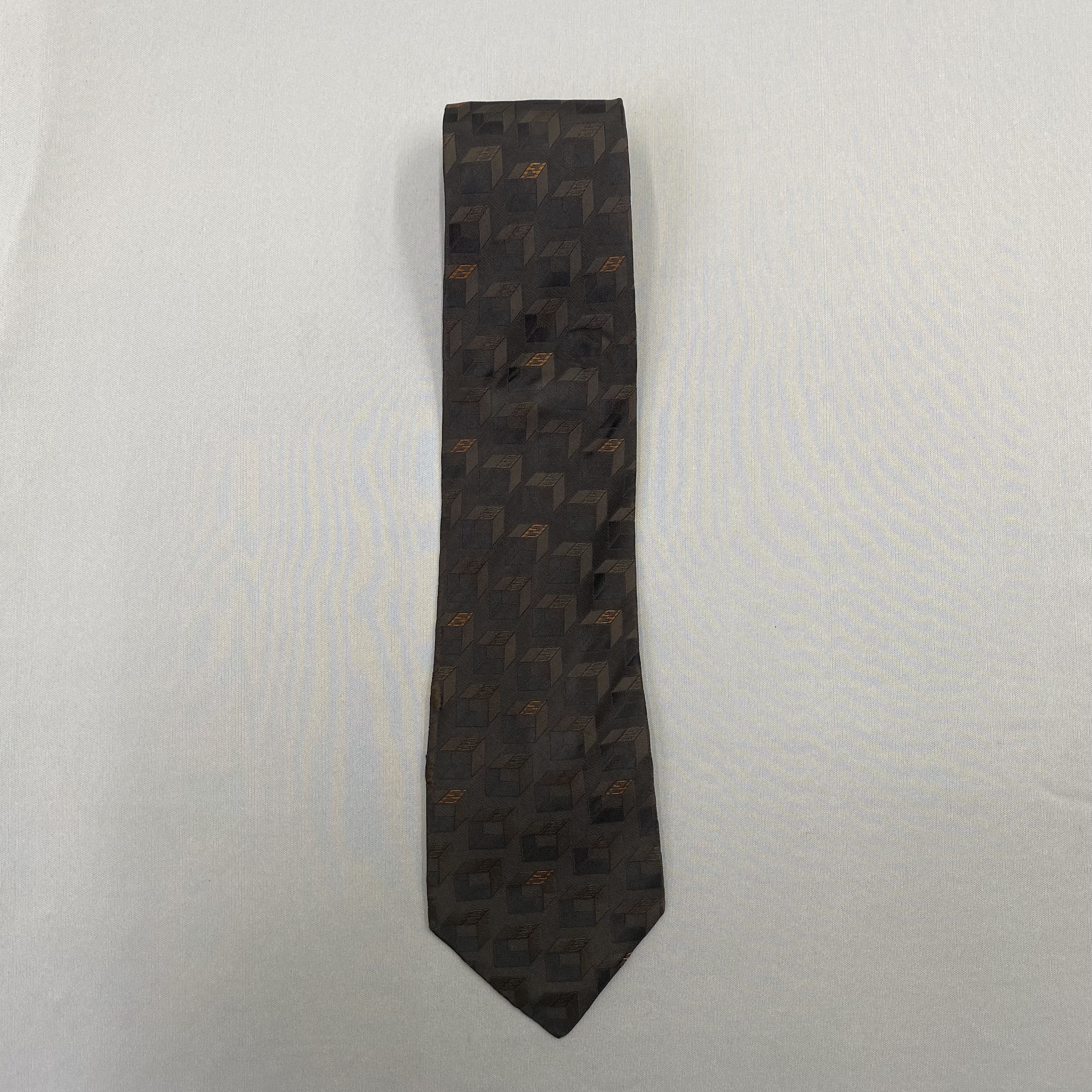 Fendi Vintage Fendi SILK Necktie Cravate Pure Silk Neck Tie Size ONE SIZE - 3 Thumbnail
