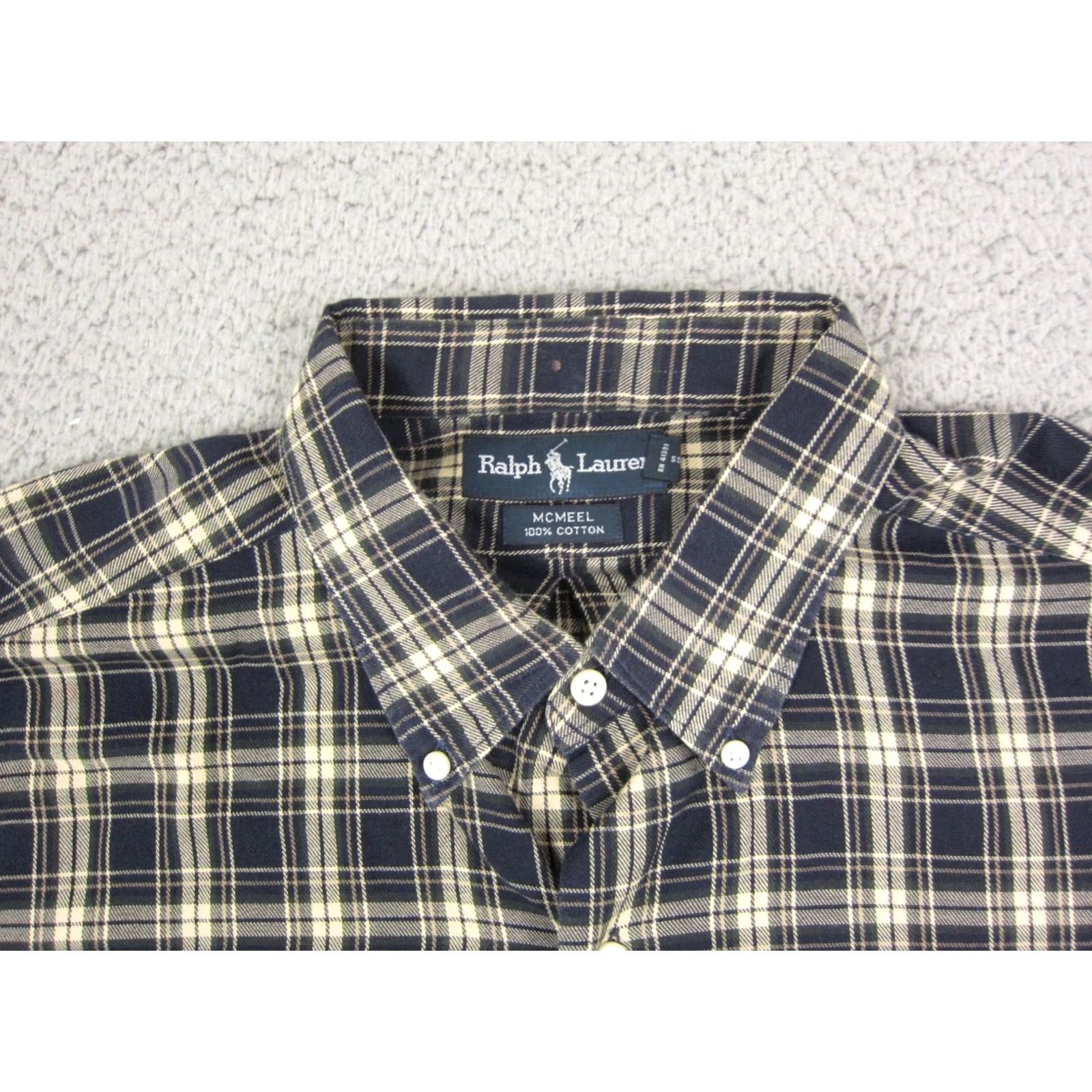 Ralph Lauren VINTAGE Ralph Lauren Shirt Adult Large L Blue Brown Pony McMeel Mens Rugby 90s Classic Retro Size US L / EU 52-54 / 3 - 4 Thumbnail