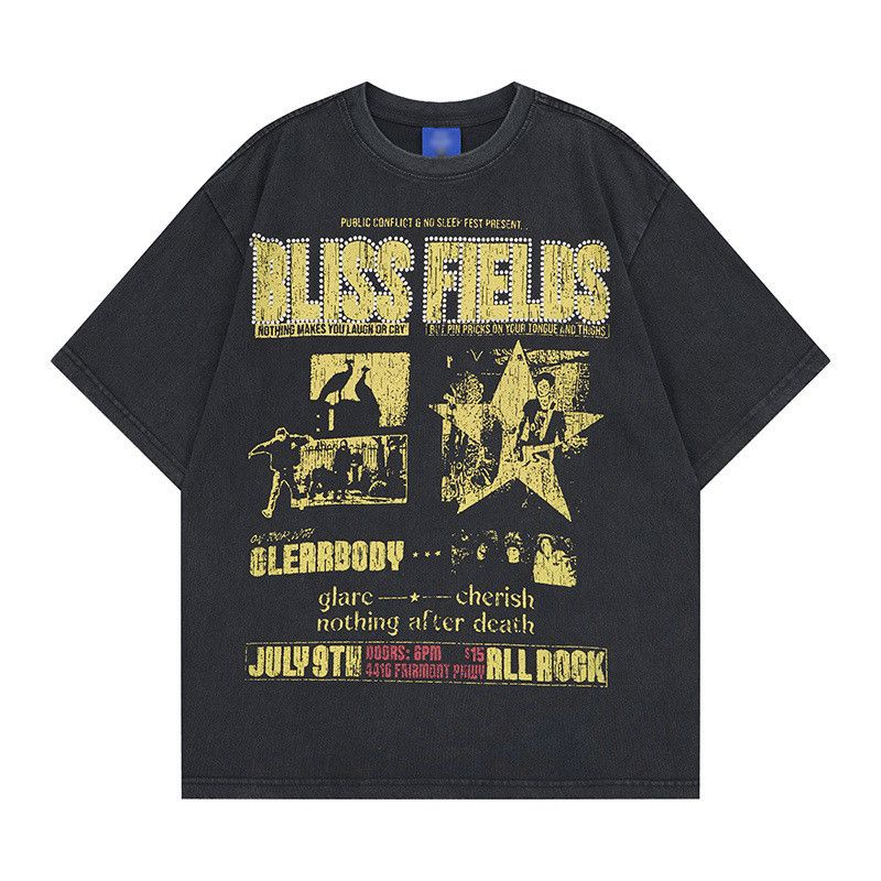 Japanese Brand Street-style retro letter print T-shirt loose distressed Size US M / EU 48-50 / 2 - 1 Thumbnail