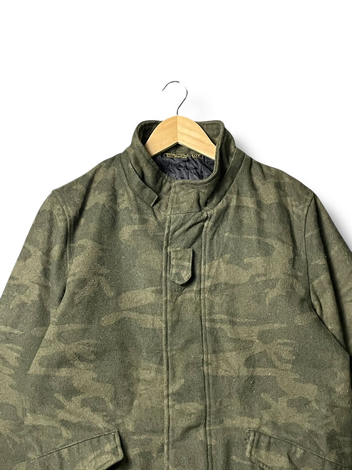 Japanese Brand × Vintage Unlimited Ability Camo Military Wool Jacket (45) Size US XL / EU 56 / 4 - 5 Thumbnail