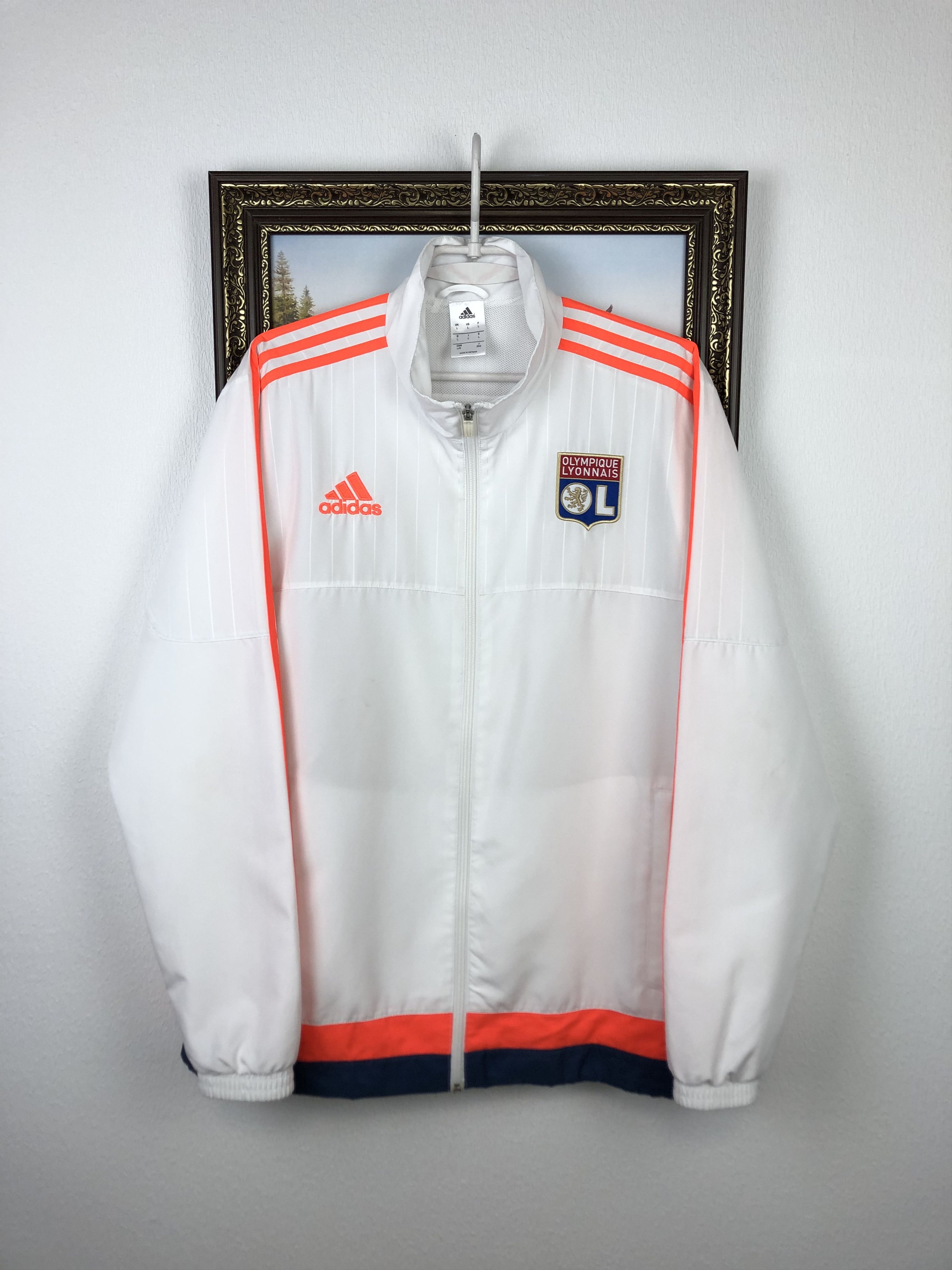 Adidas Adidas Olympique Lyonnais Football Jacket Soccer Track Top Size US L / EU 52-54 / 3 - 1 Thumbnail