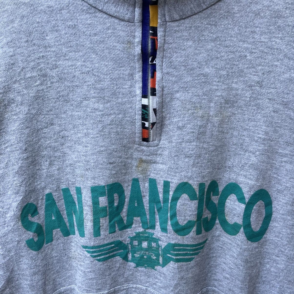 Vintage 🔥Vintage San Franciso Spellout Half Zipper Sweatshirts Size US XL / EU 56 / 4 - 3 Thumbnail