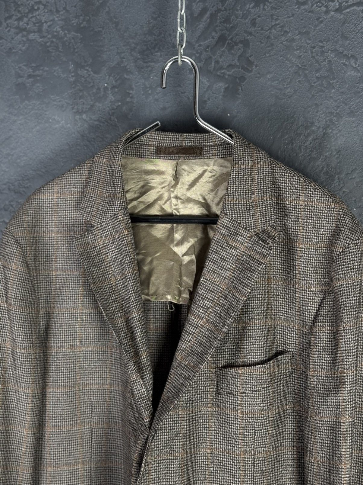 Hackett Men's Hackett London Loro Piana Wool Check Blazer Jacket Size US XL / EU 56 / 4 - 4 Thumbnail