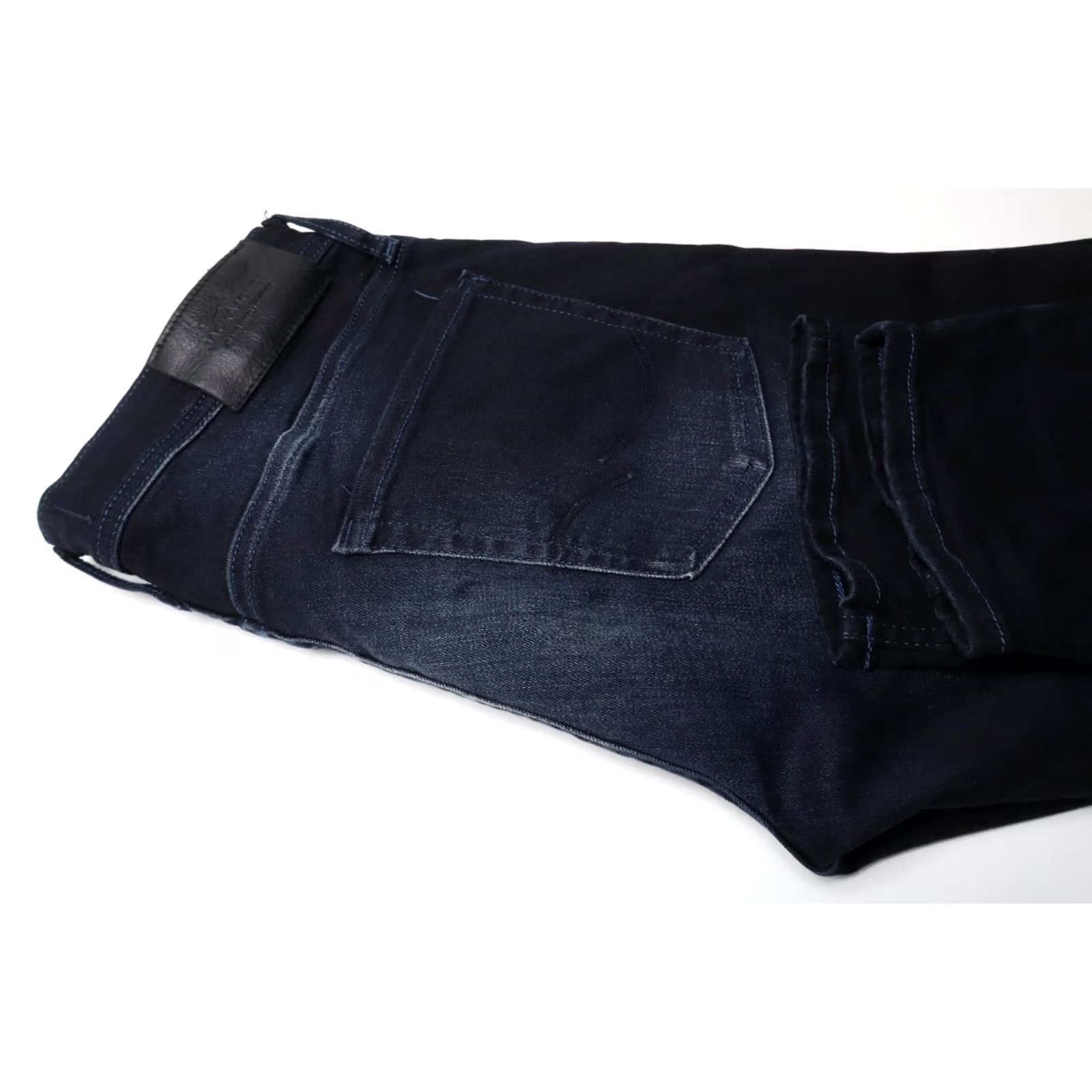 Jack & Jones JACK & JONES Slim/Glenn Jeans Men's W30/L32 Dark Blue Faed Whiskers Button Fly Jeans Size US 30 / EU 46 - 5 Thumbnail