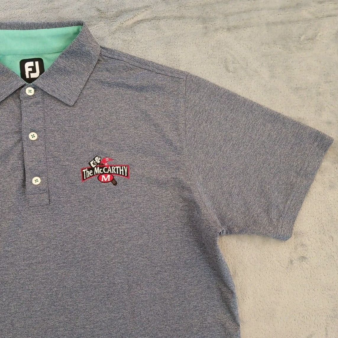 Footjoy FootJoy Polo Shirt Mens L Blue Embroidered Short Sleeve Golf Size US L / EU 52-54 / 3 - 4 Thumbnail