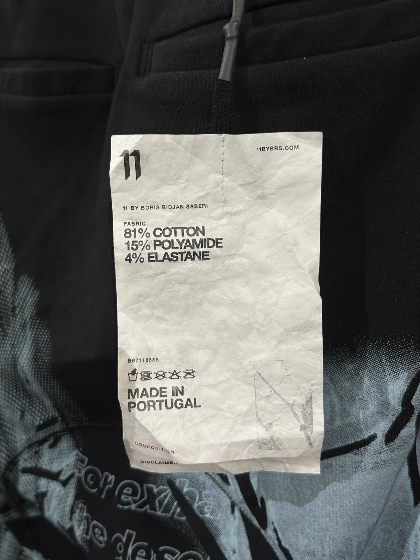 11 By Boris Bidjan Saberi 11by BBS P3C Print Elastic Cuff Sweatpants K35 Size US 27 - 9 Thumbnail