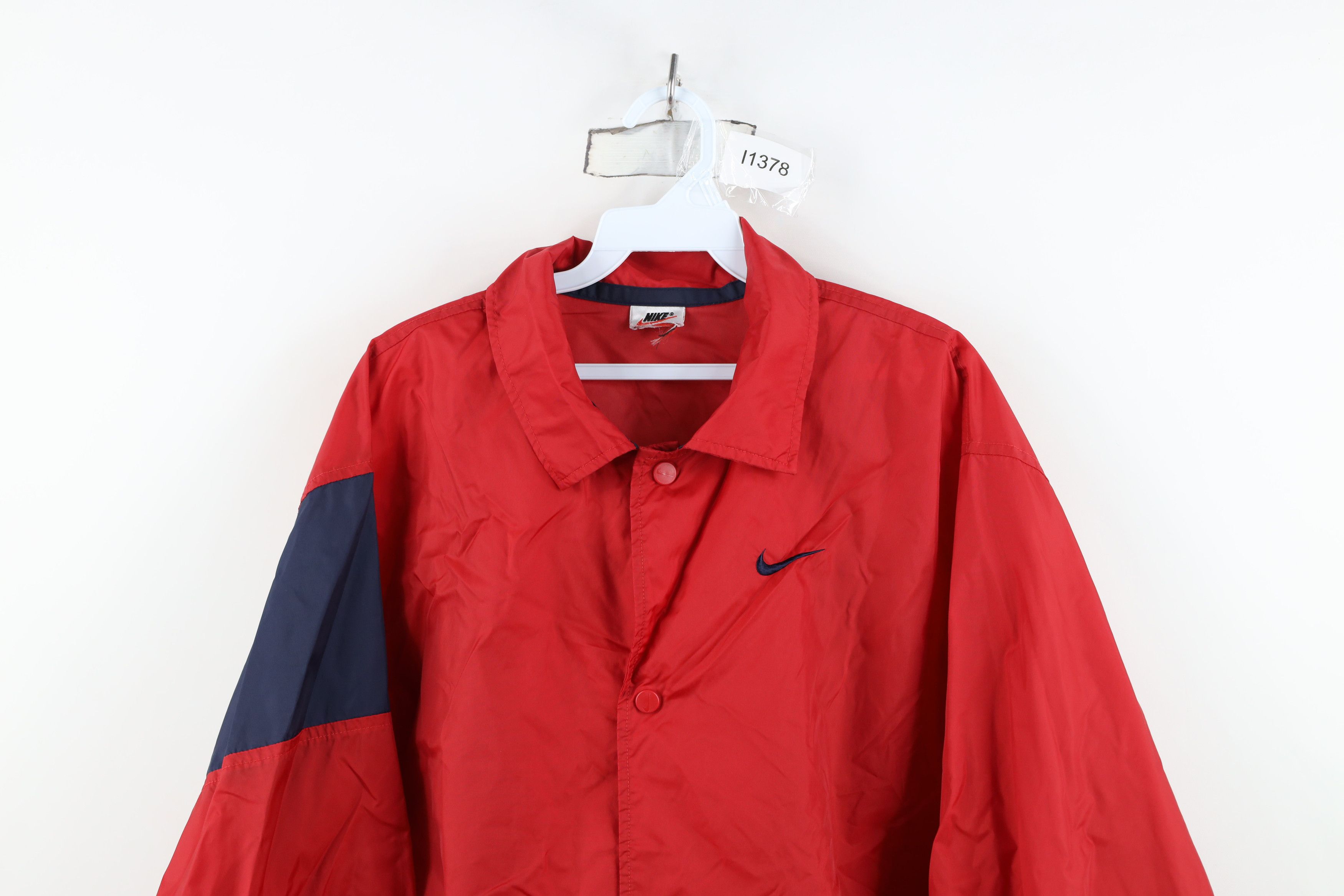 Nike Vintage 90s Nike Spell Out Coach Coaches Windbreaker Jacket Size US S / EU 44-46 / 1 - 2 Thumbnail