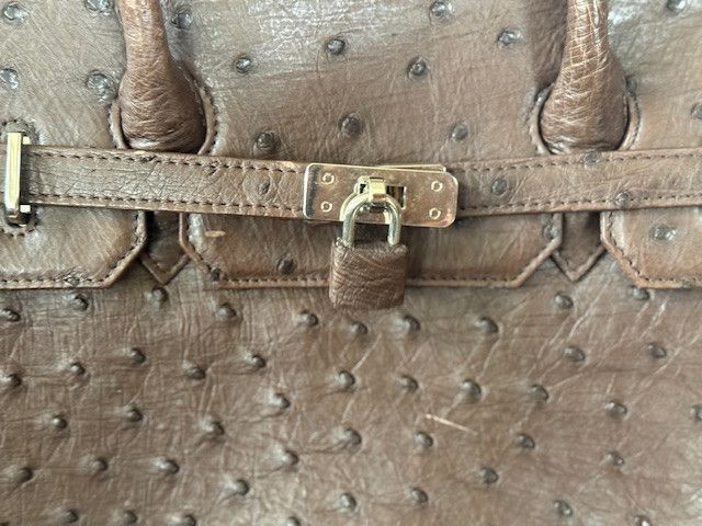 Other Genuine Full-Point Ostrich Leather Handbag– Made in Japan Size ONE SIZE - 4 Thumbnail