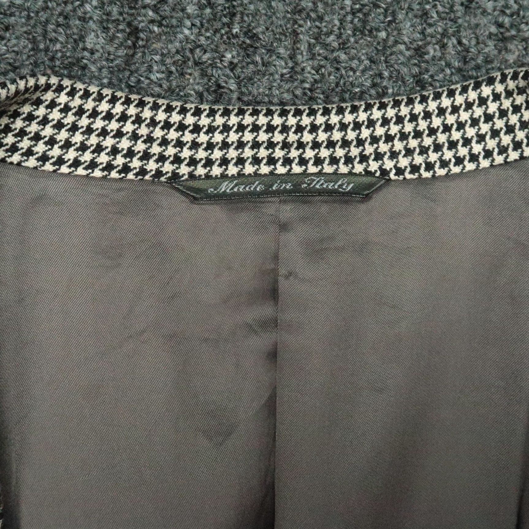 Canali VINTAGE Canali Blazer Mens 40 Beige Proposta Houndstooth Wool Silk Sport Coat Italy Size 40R - 3 Thumbnail