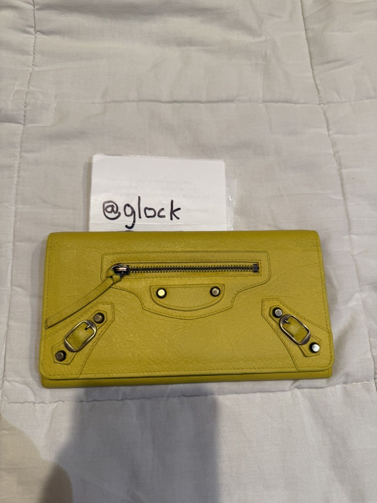 Balenciaga Balenciaga Le City Money Long Wallet Yellow Size ONE SIZE - 2 Thumbnail