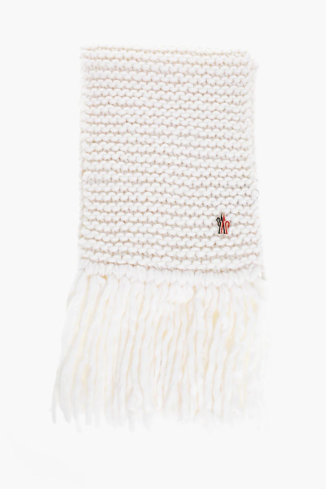 Moncler og1mm0426 Solid Wool-Blend Scarf in White Size ONE SIZE - 1 Thumbnail