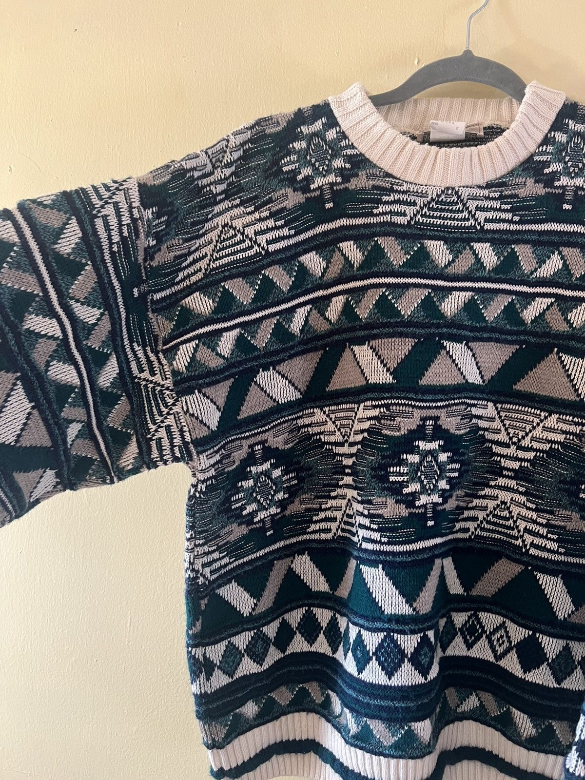 Vintage Vintage 1990s Blake & Manley 3D Knit Sweater - Multi-Tone Size US L / EU 52-54 / 3 - 2 Thumbnail