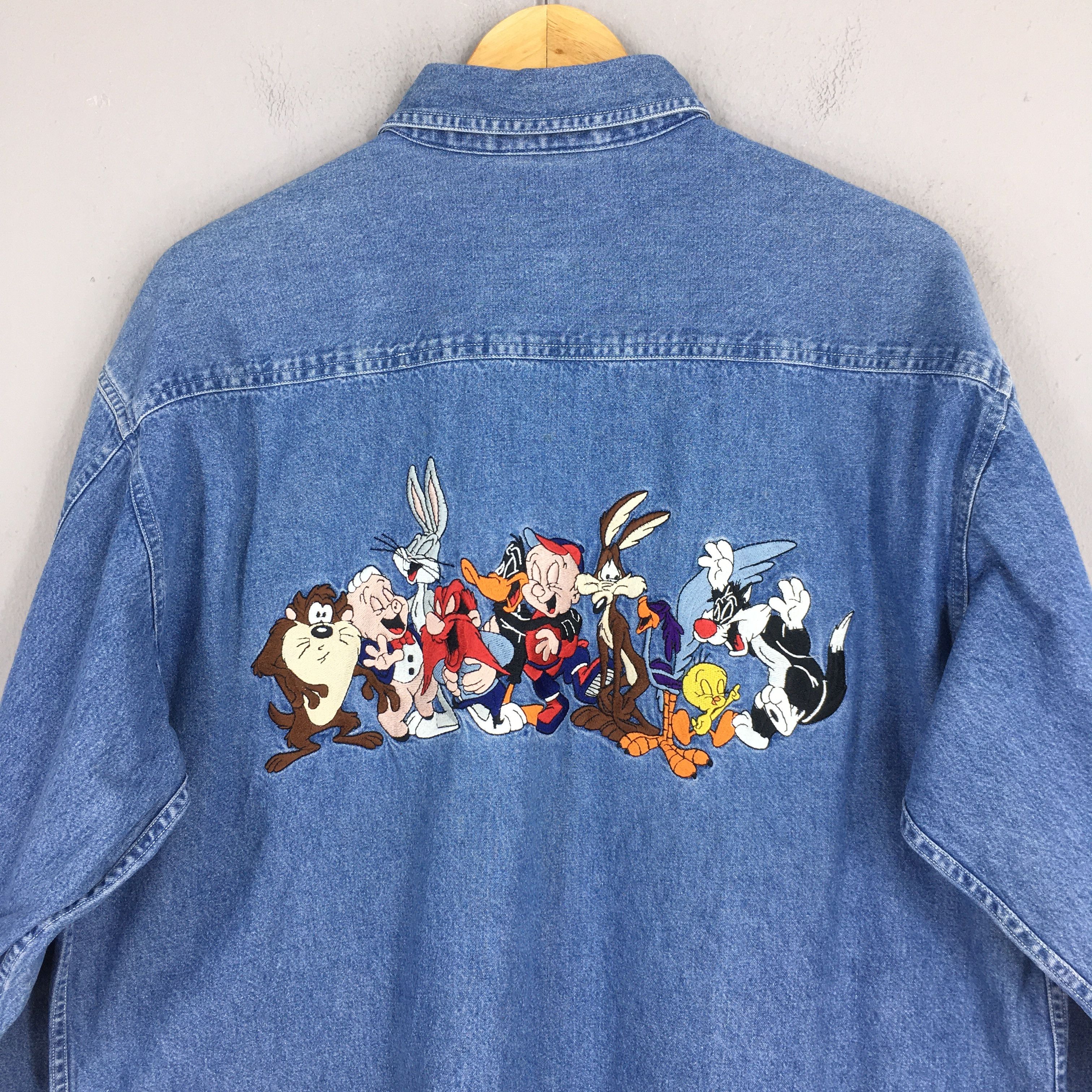 Warner Bros Vintage 90s Looney Tunes Warner Bros Studio Denim Large Size US L / EU 52-54 / 3 - 7 Thumbnail