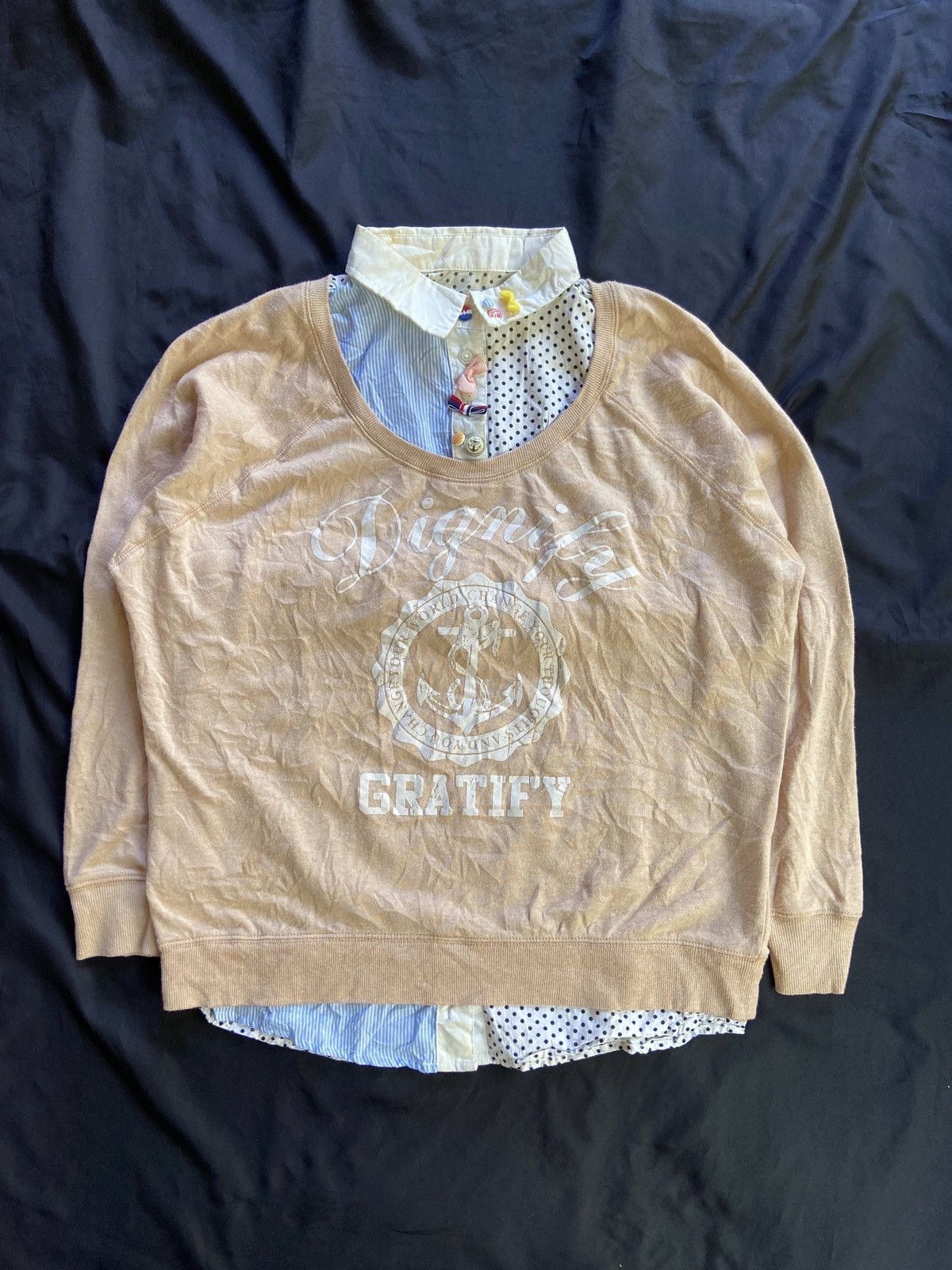 Japanese Brand DOUBLE LAYER DIGNIFY GRAIFIY SWEATSHIRT BUTTON UP SHIRT Size US M / EU 48-50 / 2 - 1 Thumbnail