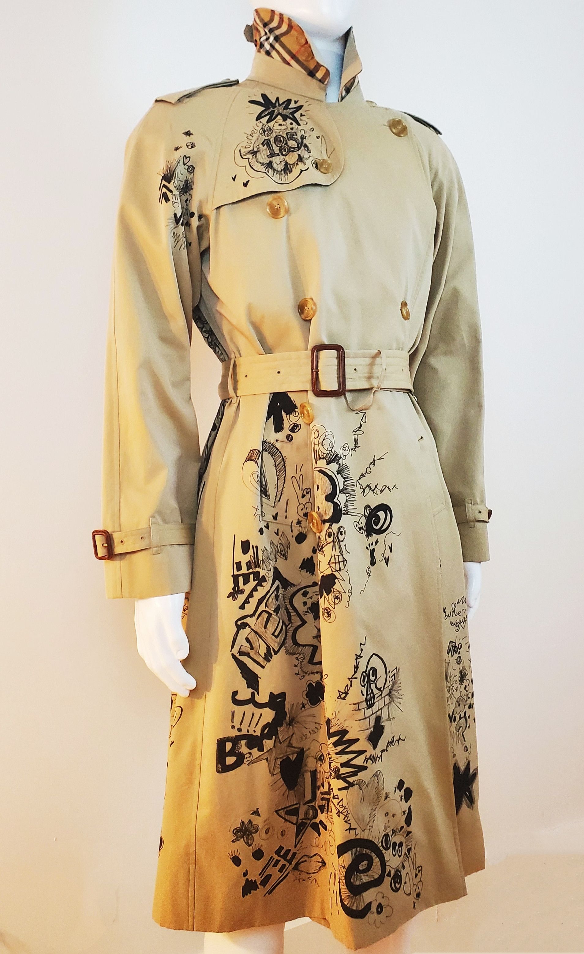 Burberry Burberry Doodle Trench Coat Overcoat Raincoat NWT Size US M / EU 48-50 / 2 - 2 Thumbnail