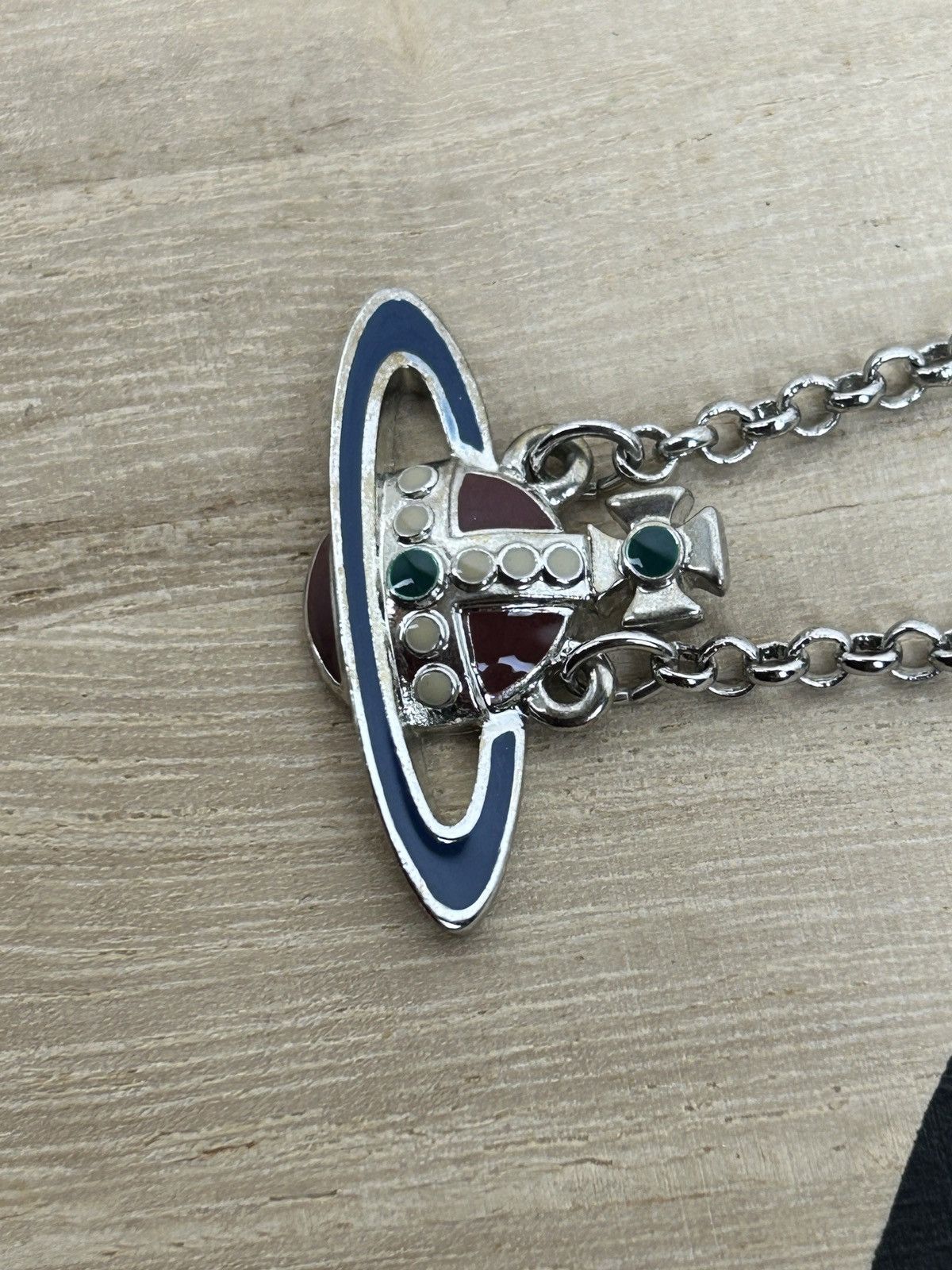 Vivienne Westwood Vintage Vivienne Westwood Enamel Orb Pendant Necklace Size ONE SIZE - 2 Thumbnail