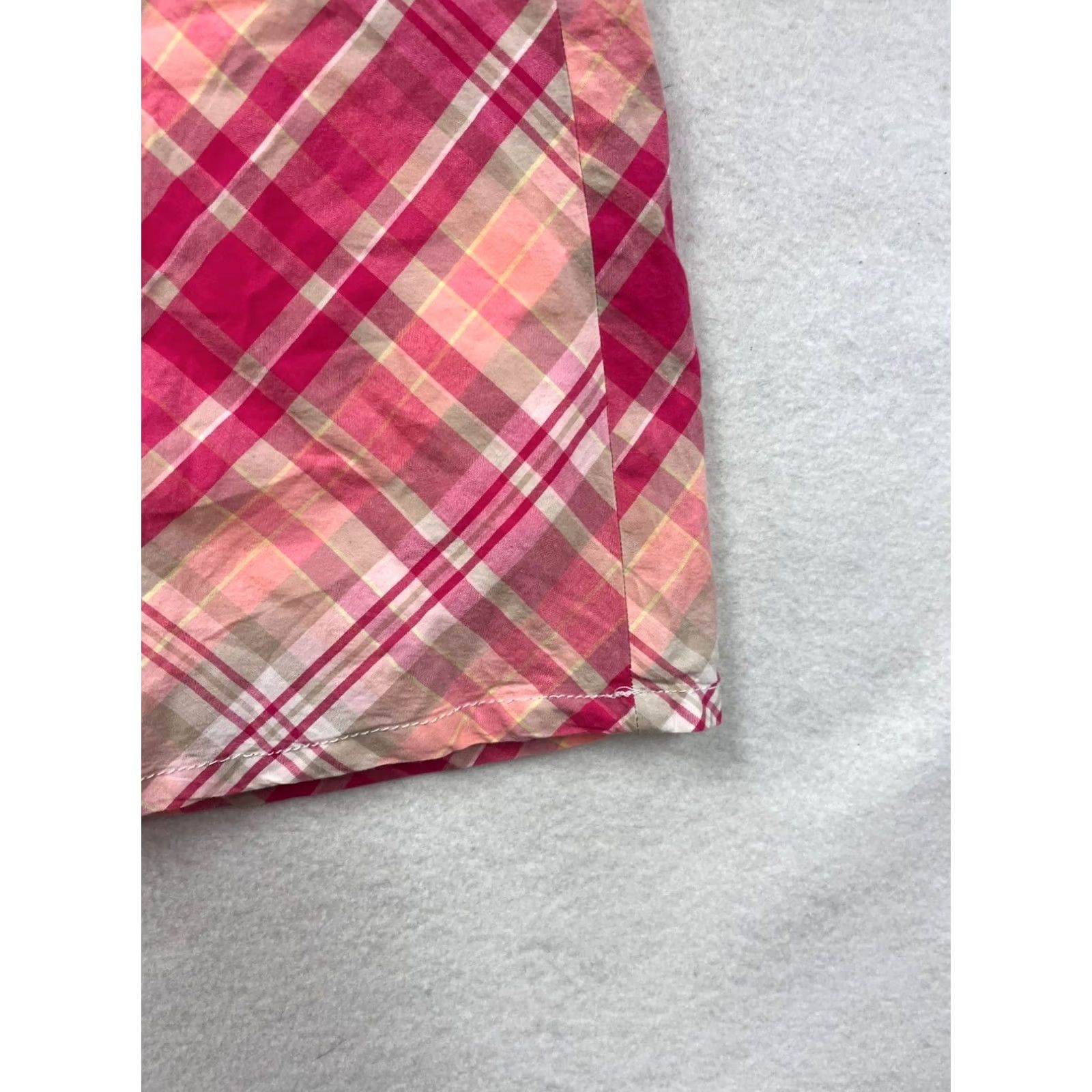 Croft & Barrow VINTAGE Women's Croft & Barrow Pink Plaid Skort Mini Short - Medium Womens Size 32" / US 10 / IT 46 - 3 Thumbnail