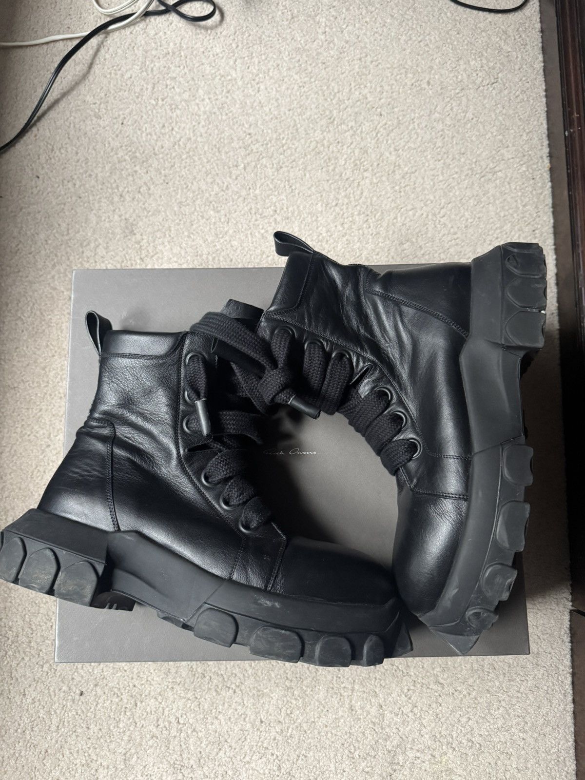 Rick Owens Rick Owens Lunar Tractor Boots Jumbo Lace 42 | Grailed