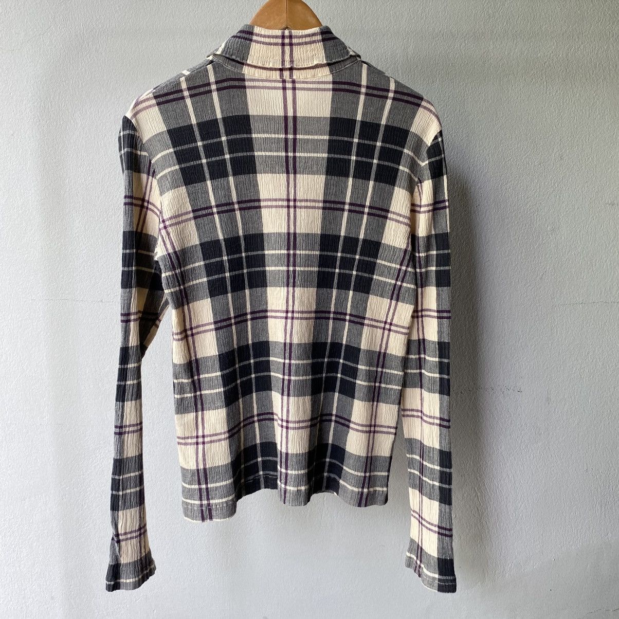 Tsumori Chisato Tsumori Chisato Multi-Color Stretch Check Pleated Shirt Size US S / EU 44-46 / 1 - 2 Thumbnail