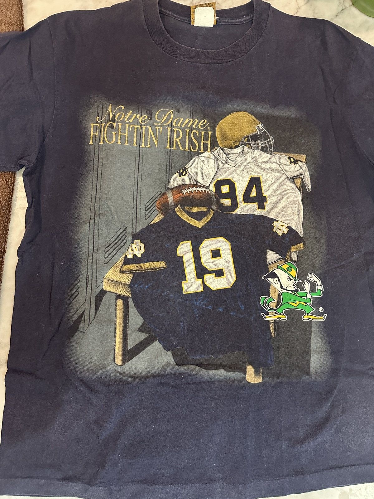 Vintage Notre Dame Fighting Irish Tee Nutmeg Mills USA L