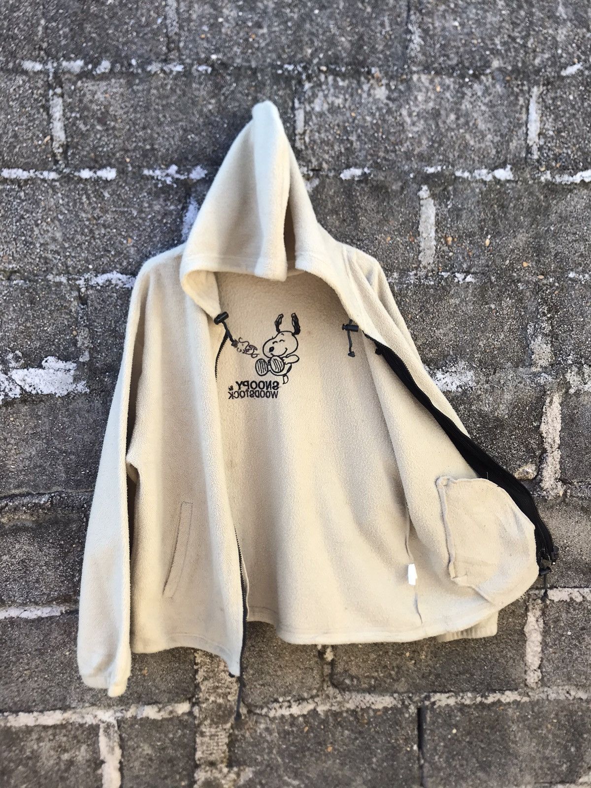 Japanese Brand ⚡️Vintage Peanuts Snoopy Hooded Fleece Zipper Sweater Size US M / EU 48-50 / 2 - 8 Thumbnail