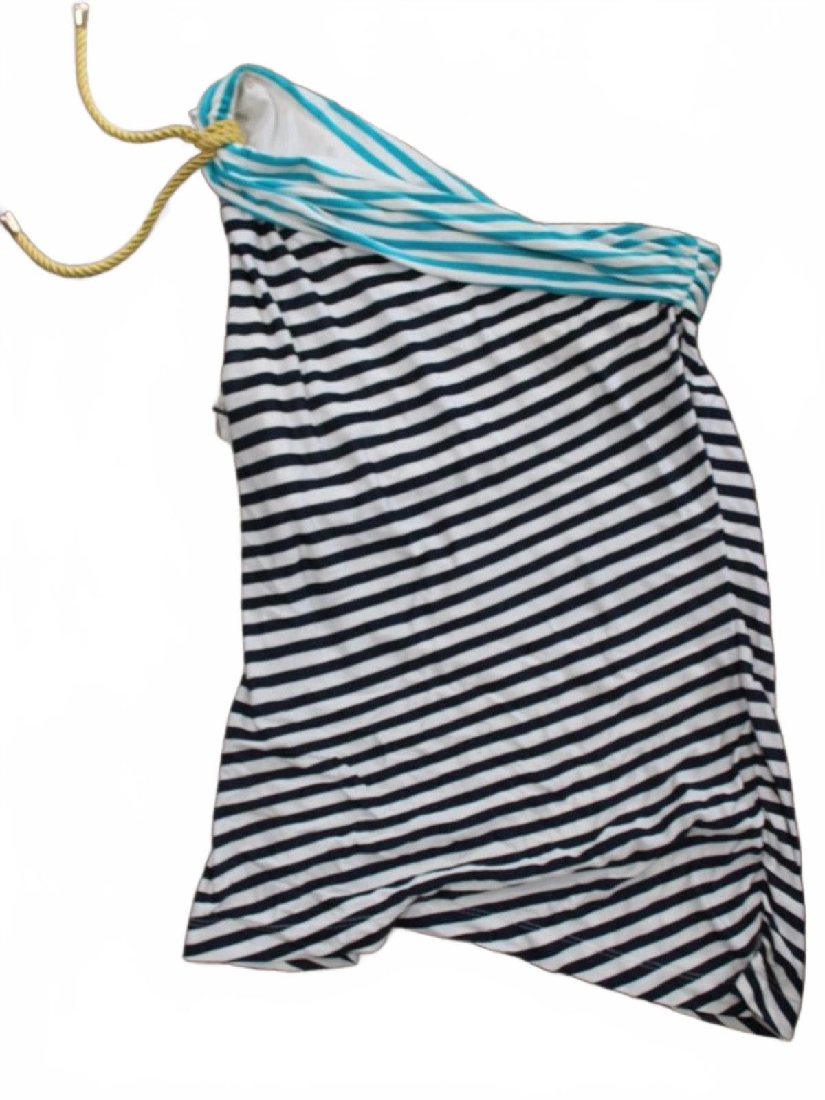 Other ETCETERA Striped One-Shoulder Dress with Rope Detail Small Size S / US 4 / IT 40 - 1 Thumbnail