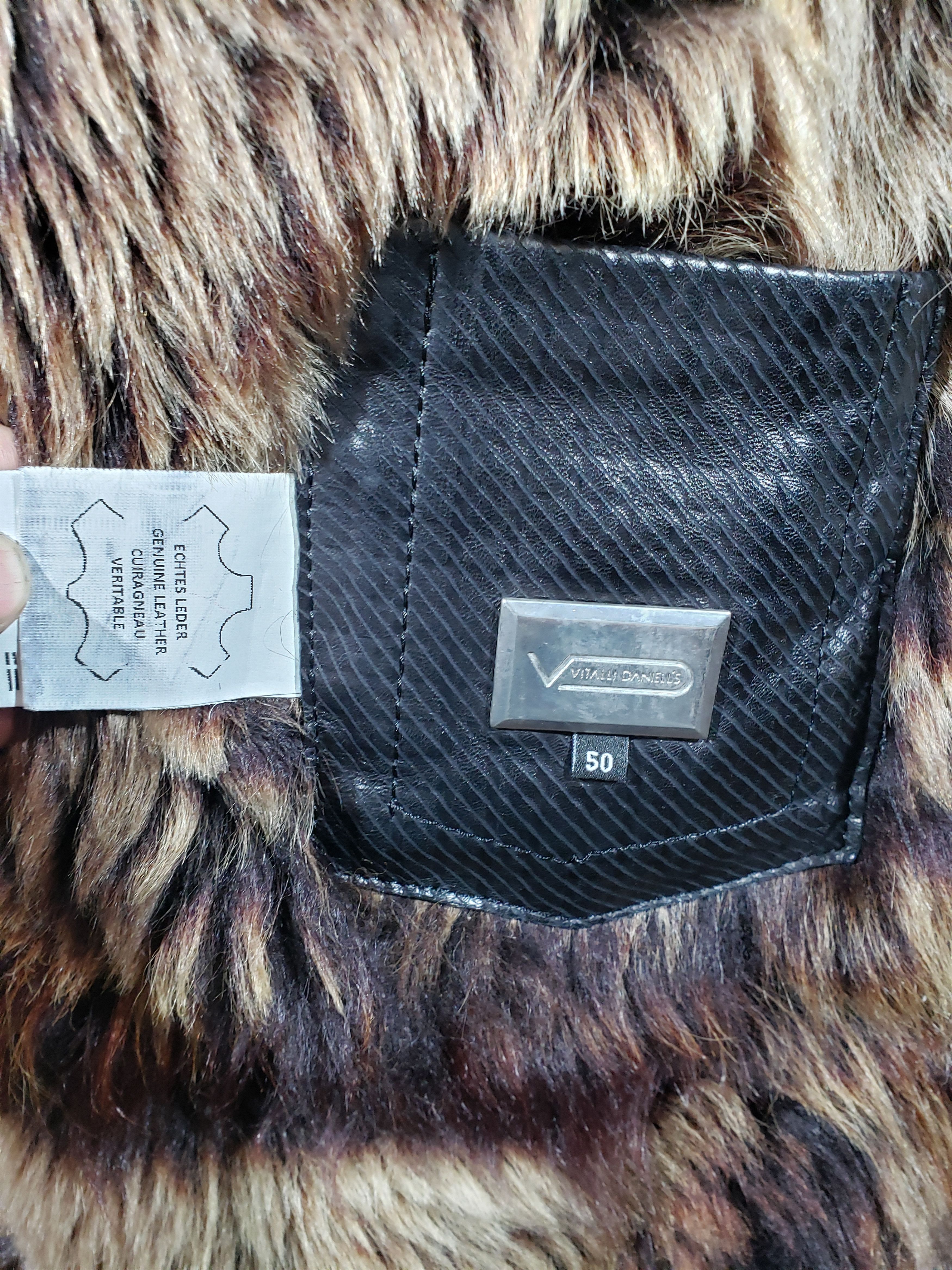 Other Stylish black men's leather jacket with warm fur. Size US M / EU 48-50 / 2 - 10 Thumbnail