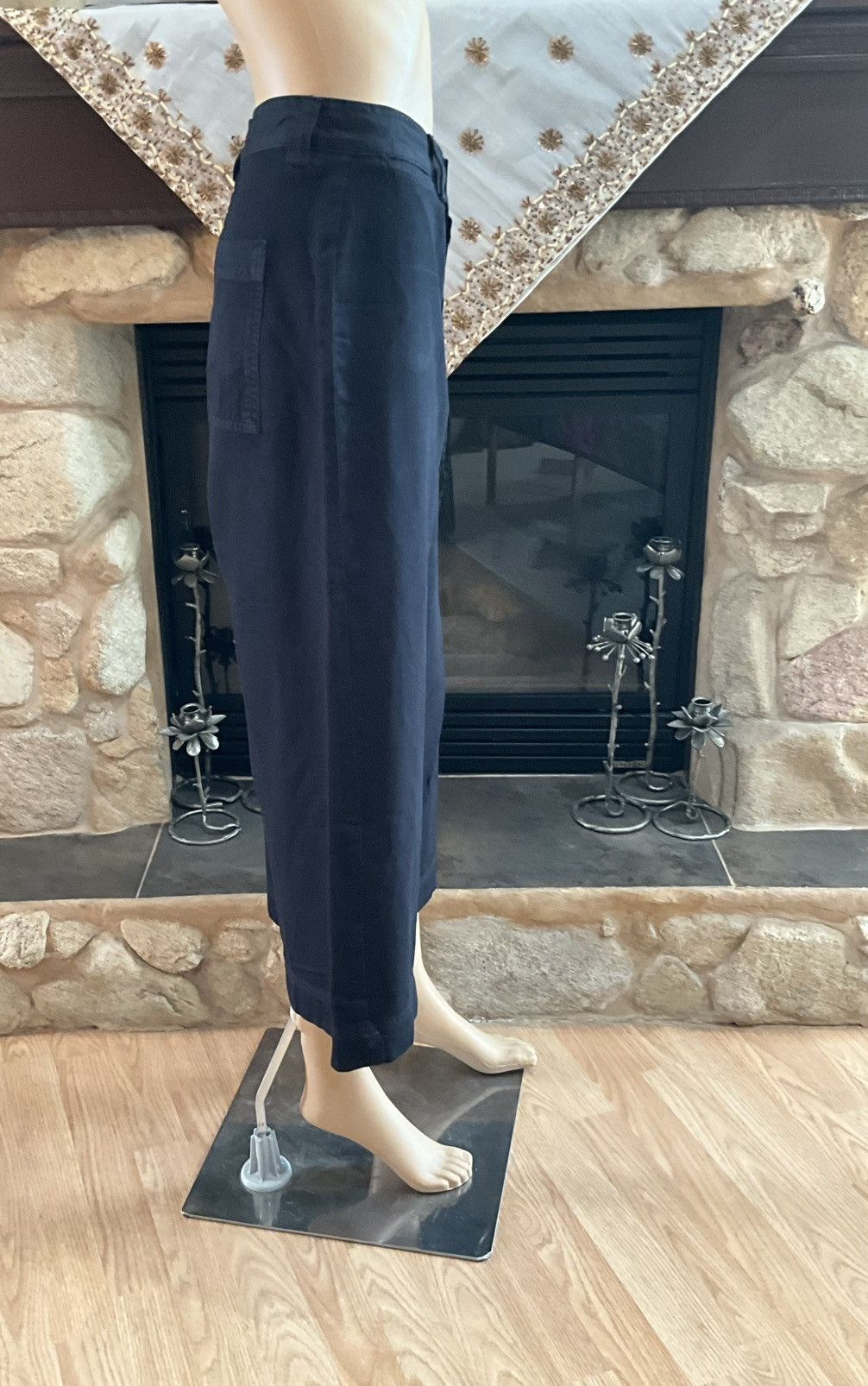 Free People Free People Black Wide-Leg Cropped Pants size 30 Size 30" / US 8 / IT 44 - 4 Thumbnail