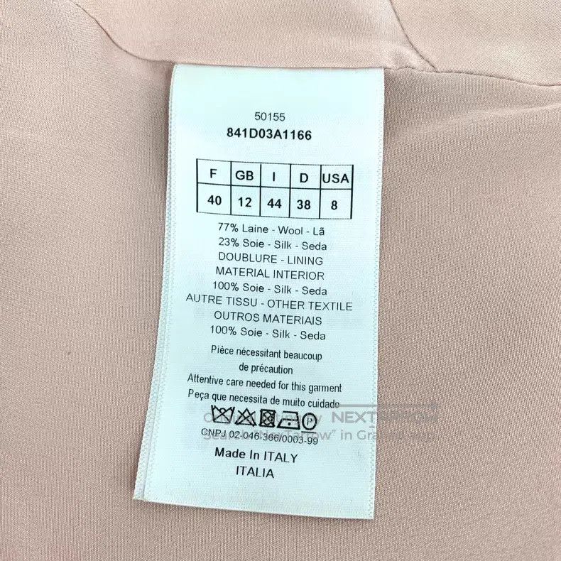 Dior Dior Pink wool round-neck long-sleeved dress Size S / US 4 / IT 40 - 6 Thumbnail