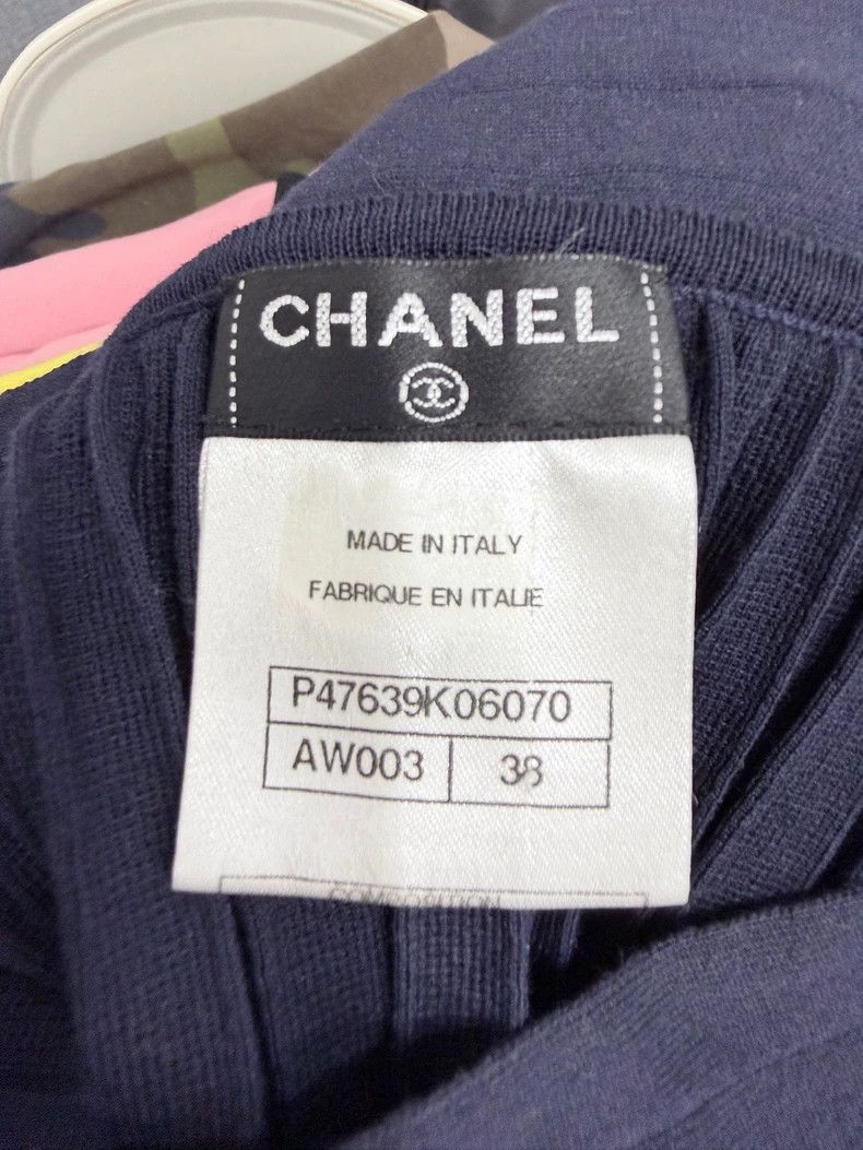 Chanel Chanel Dark blue pleated skirt Size 25" / US 0 / IT 36 - 3 Thumbnail