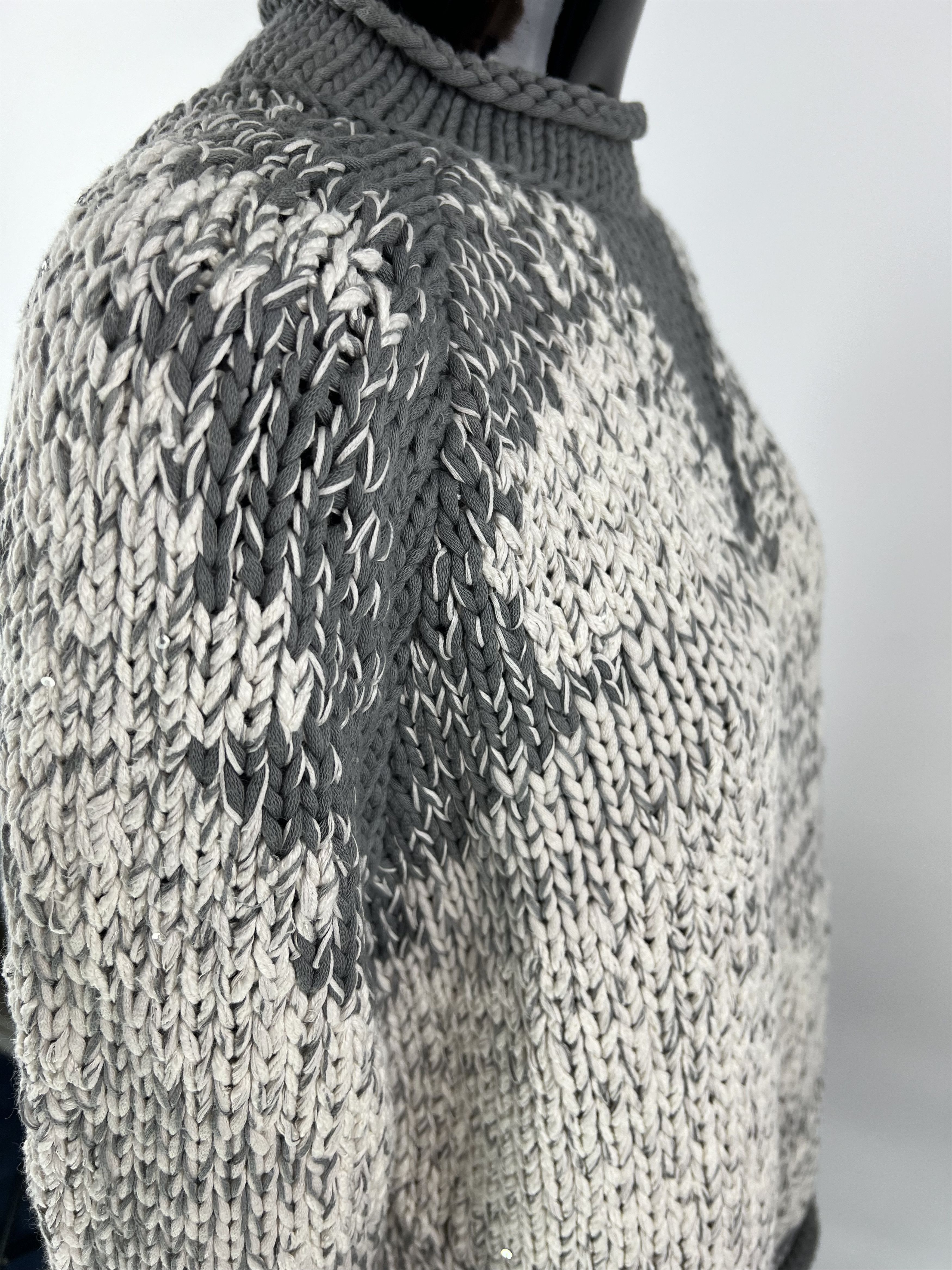 Brunello Cucinelli Brunello Cucinelli Cotton Linen Silk Sequins Sweater Size L Size L / US 10 / IT 46 - 9 Thumbnail