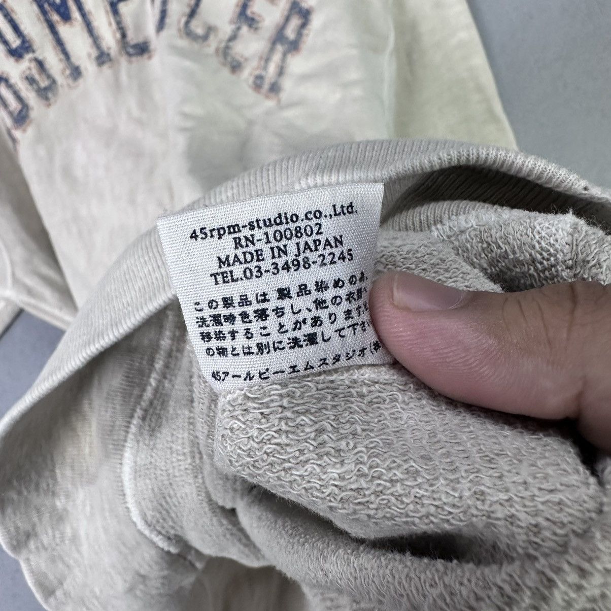 45rpm Vintage 45rpm Studio Japan Mercer Crewneck Sweatshirt Size US S / EU 44-46 / 1 - 6 Thumbnail