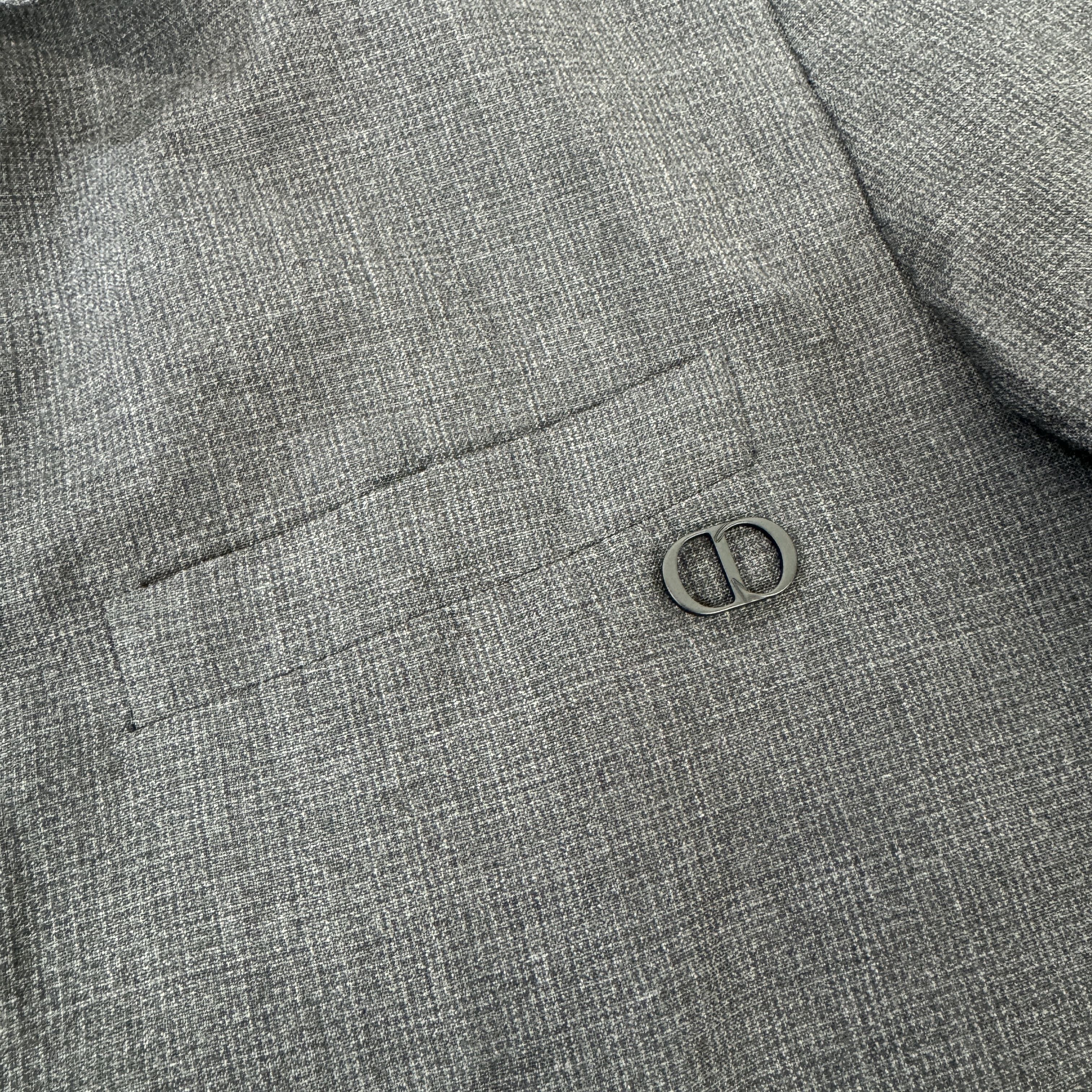 Dior Dior Homme Logo Detailed Zip Up Jacket In Grey RRP £2450 Size US S / EU 44-46 / 1 - 3 Thumbnail