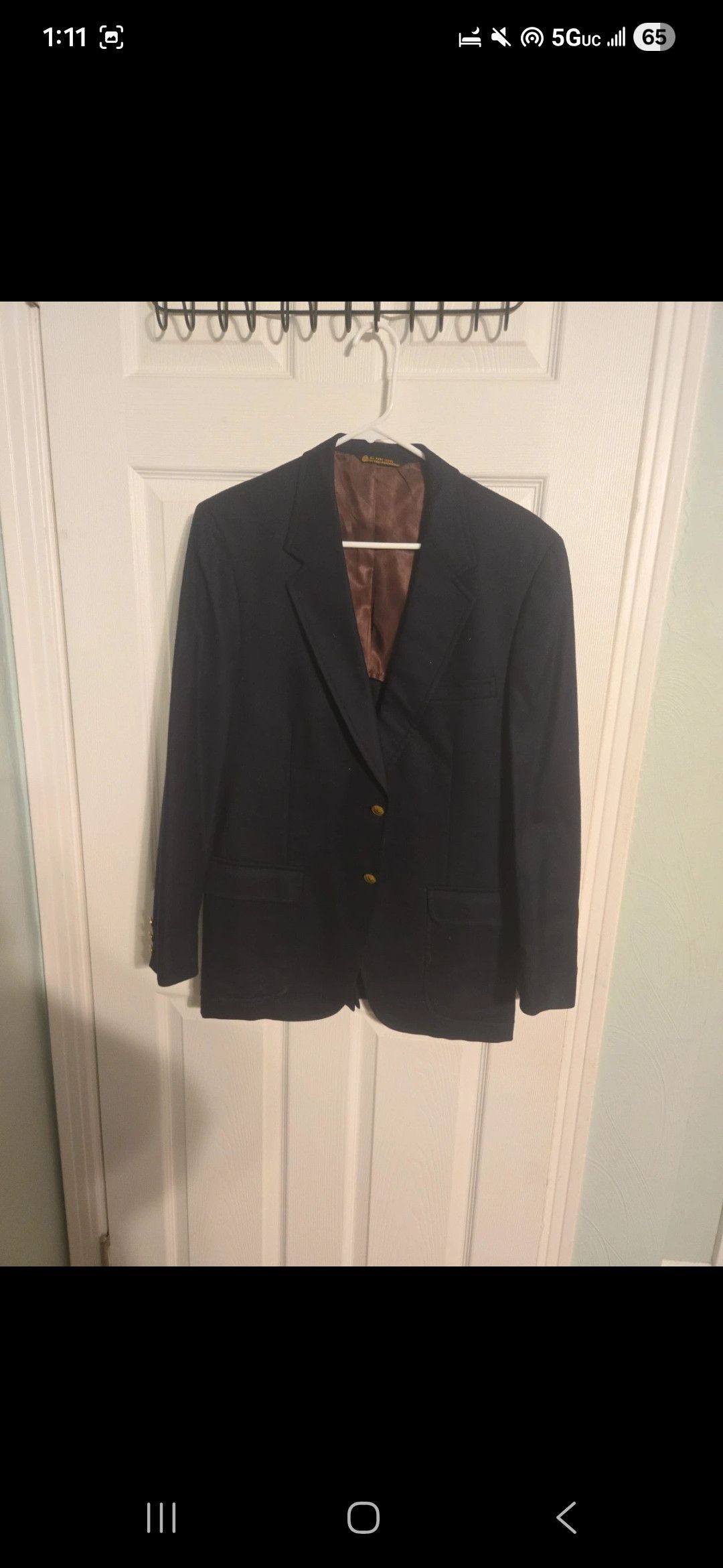 Other E & J Peakes Vintage 1981 Navy Sports Coat Size 40R - 1 Thumbnail