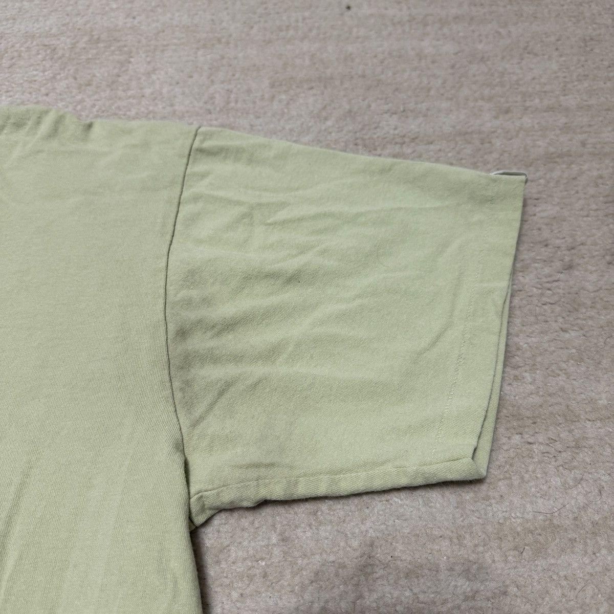 A Bathing Ape BAPE Pigment College T-Shirt Green Men's XL